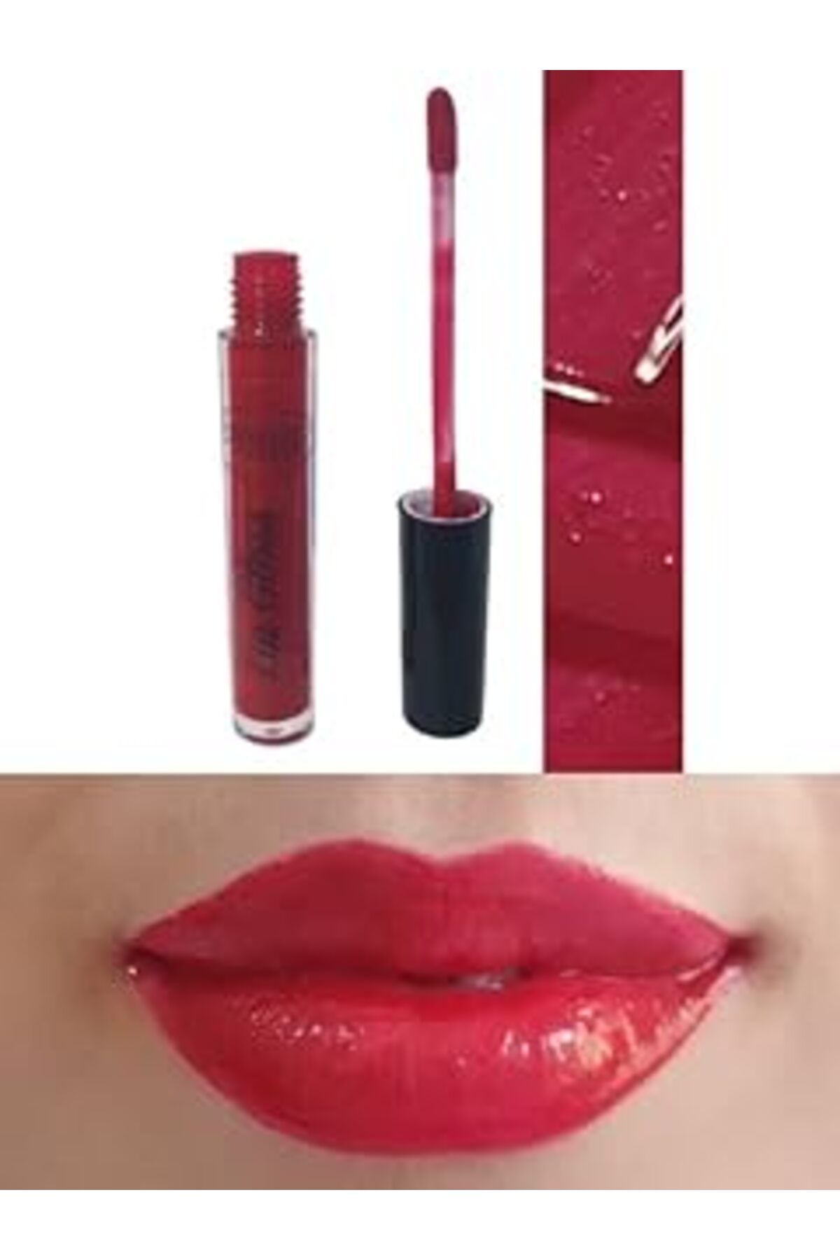karadağsb Edwol Make Up Likit Işıldayan Parlak Kırmızı Ruj