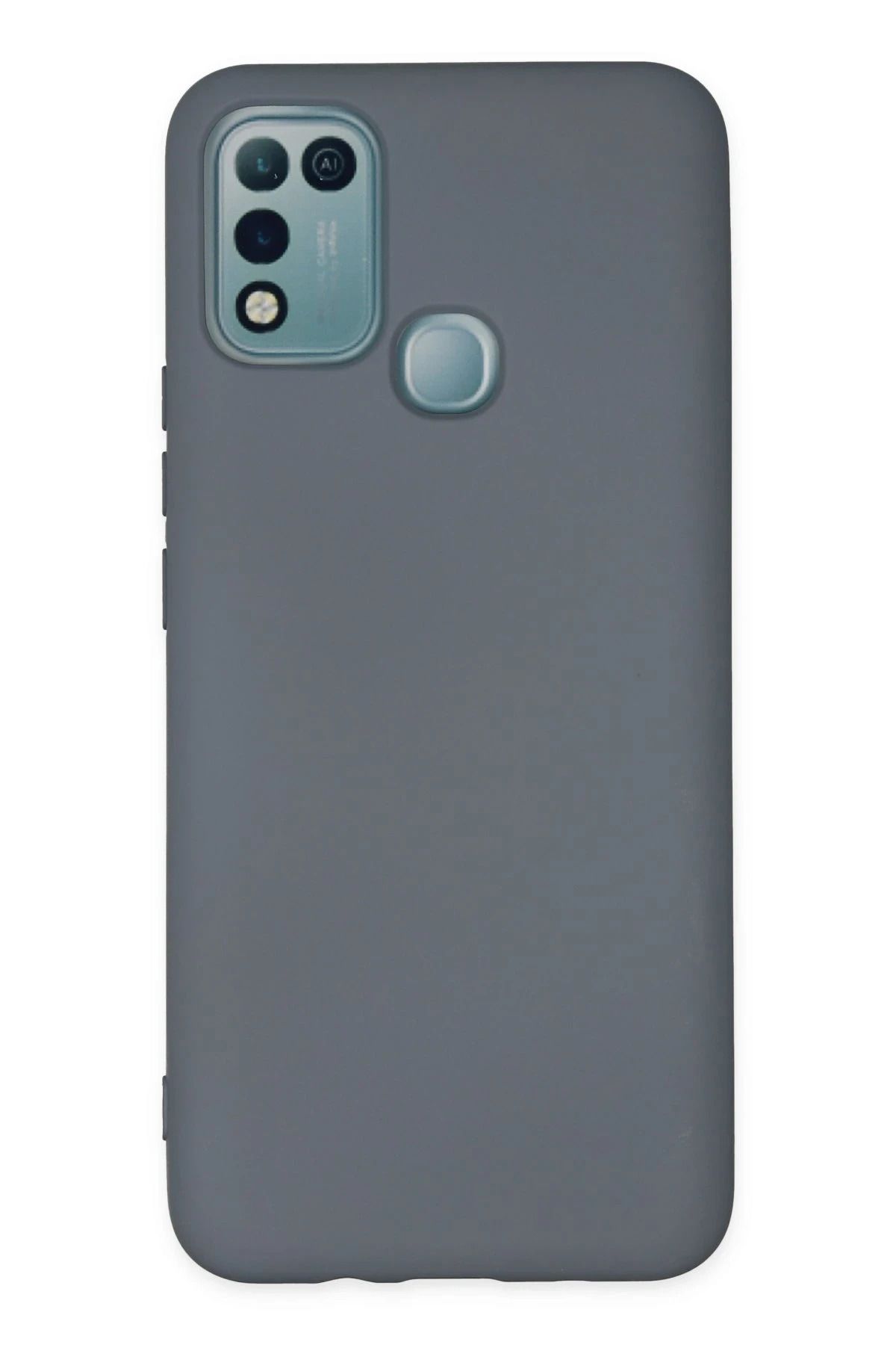NewFace İnfinix Hot 10 Play Kılıf Nano içi Kadife Silikon - Gri NRMSA