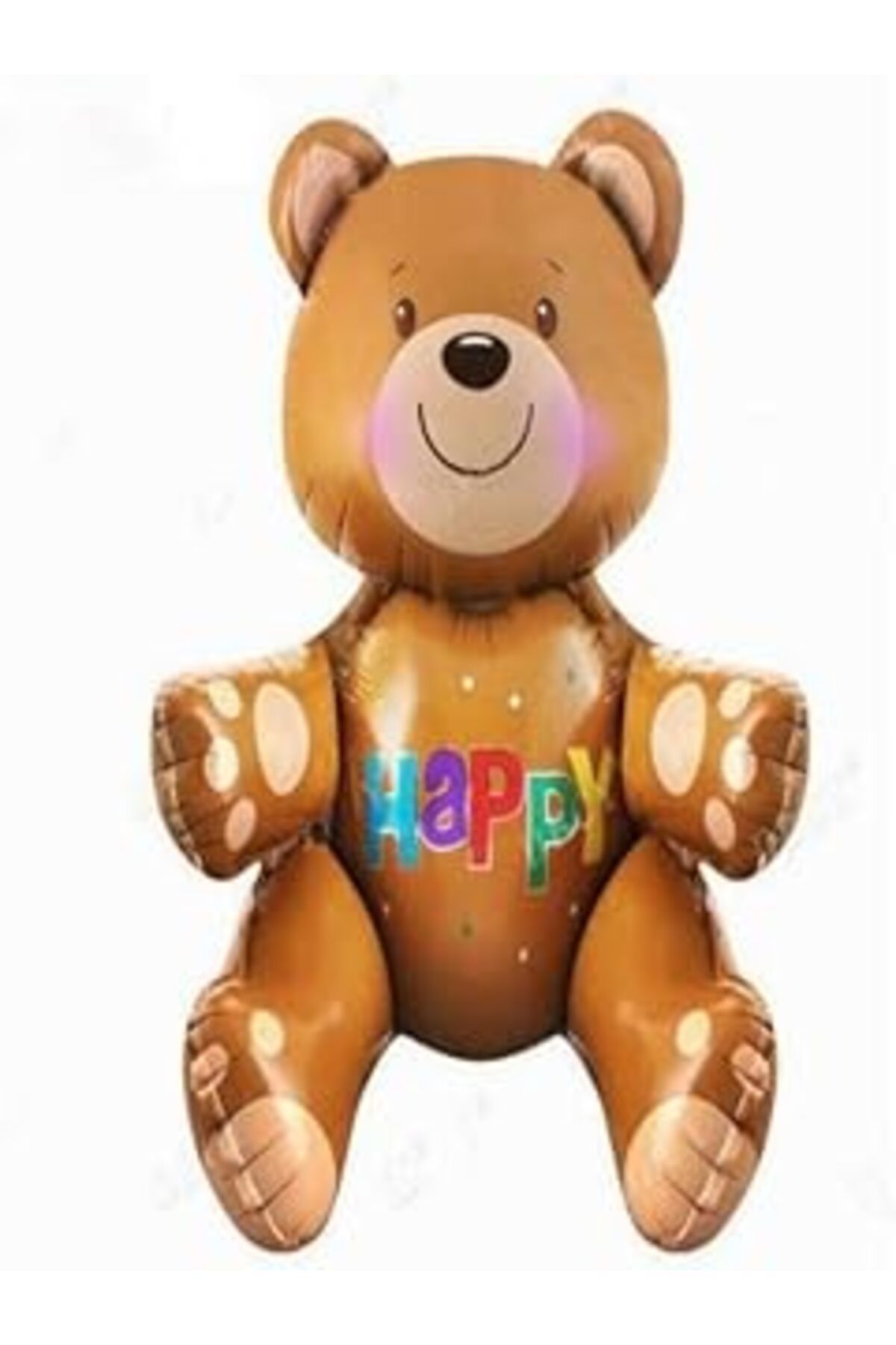 karadağsb Happy Yazılı Oturan Ayı Folyo Balon 77X70 Cm