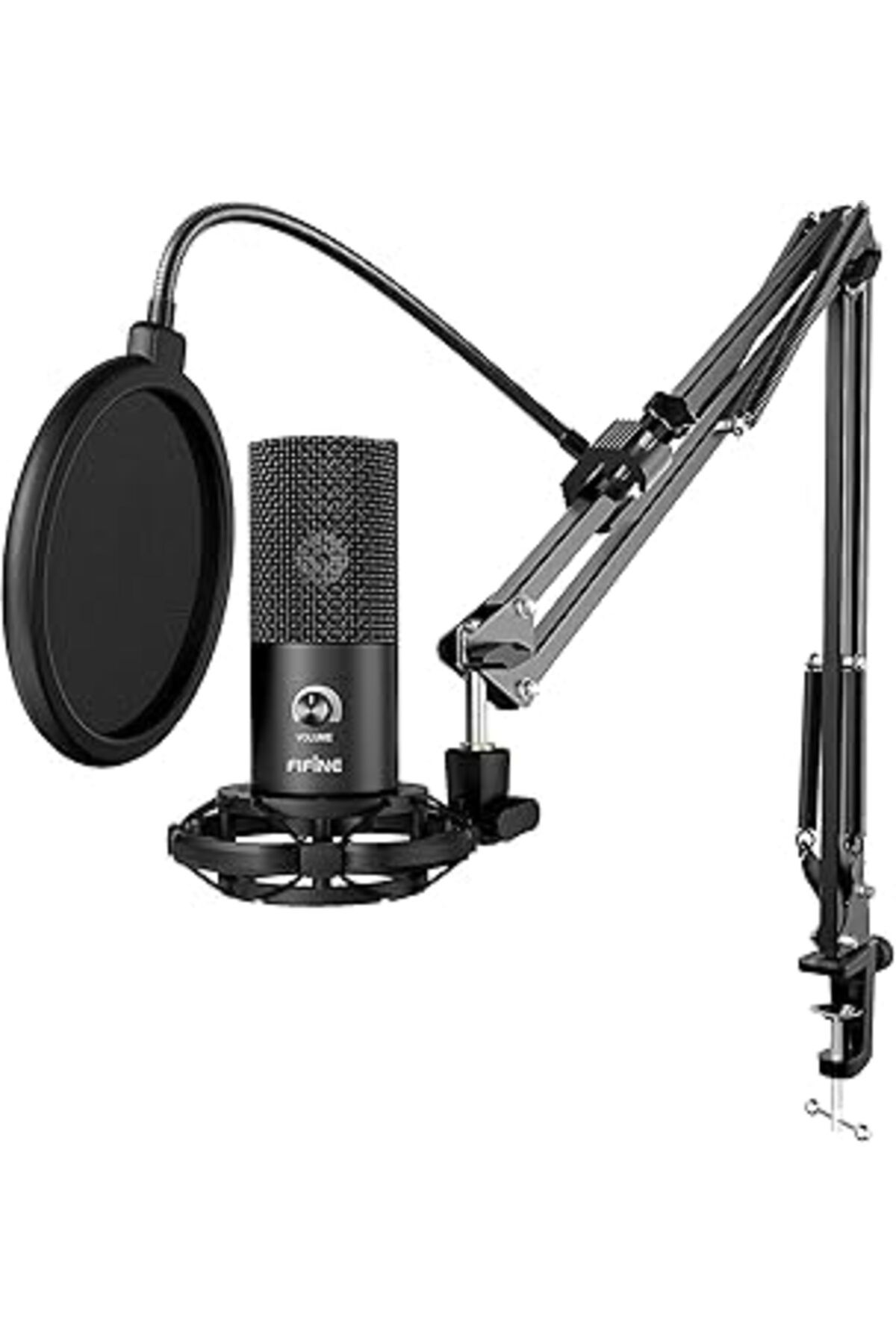 jupiter global bazaar Fifine Akış Mikrofonu Pc Kollu, Usb Mikrofon Ps4 Ps5 Mac, Pop Filtre, Shock Mount, Oyun Podcast Stü