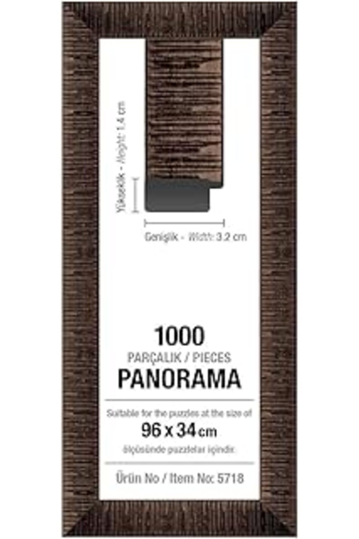 Hepta Collection Art Puzzle 1000 Parça Panorama Kahverengi 96 X 34 Cm, 30 Mm, Puzzle Çerçevesi