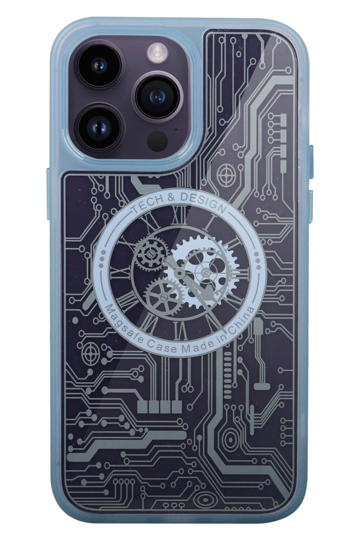 NewFace iPhone 14 Pro Max Kılıf Magic Magneticsafe Silikon - Sierra Blue JOJUA