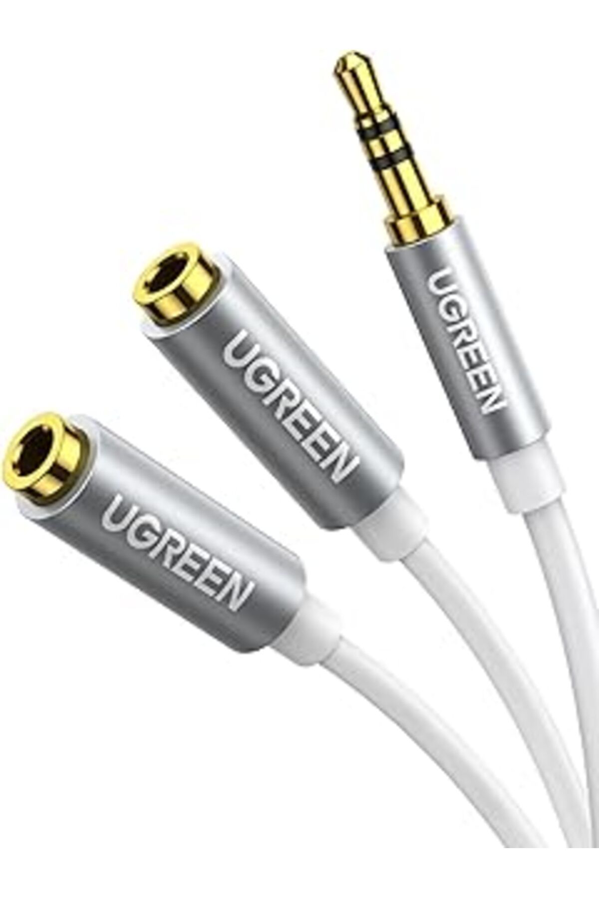 karadağsb Ugreen 3.5 Mm Trs Kulaklık Çoklayıcı Y Kablo Beyaz