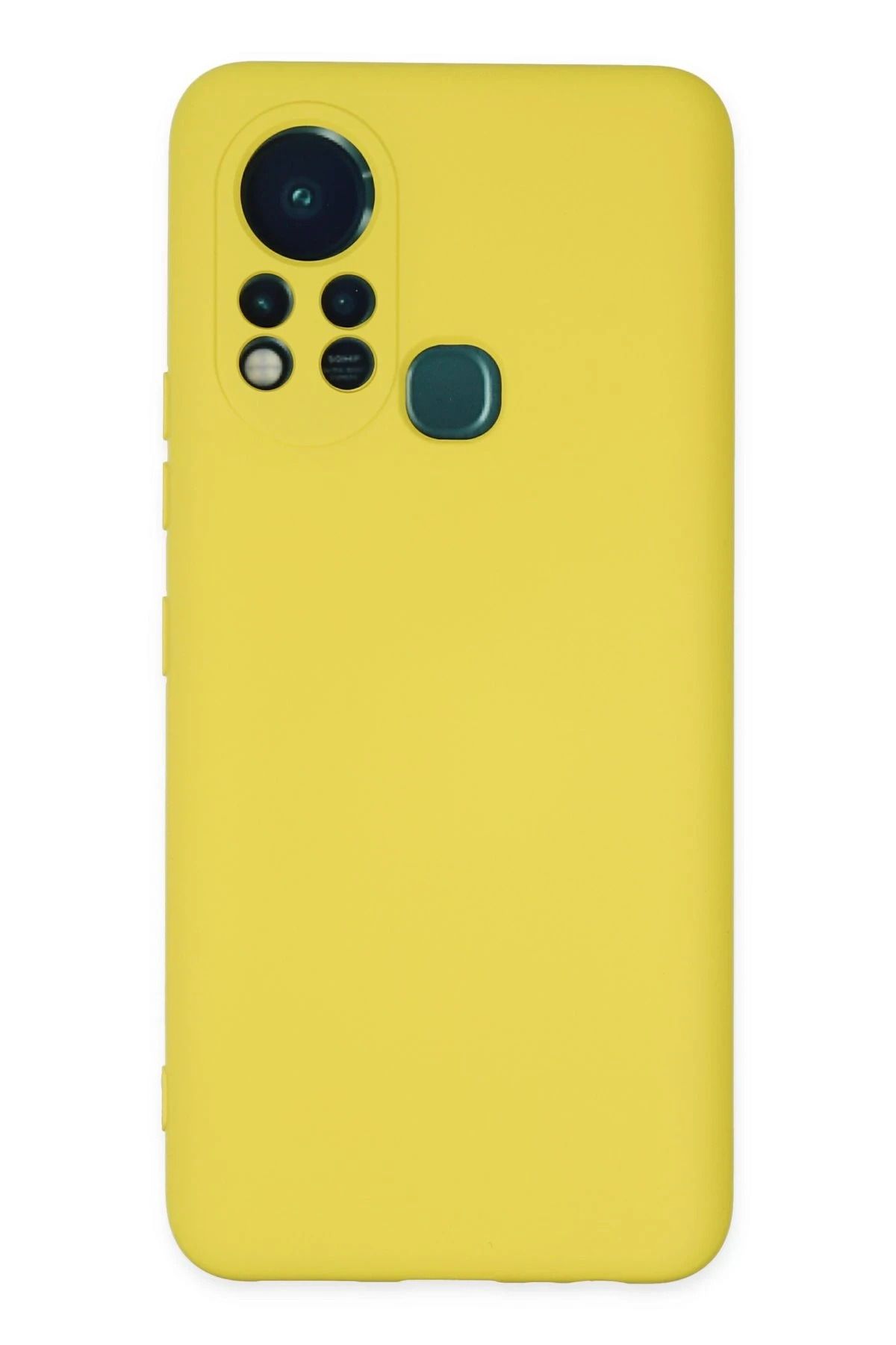 NewFace İnfinix Hot 11s Kılıf Nano içi Kadife Silikon - Sarı FERRG