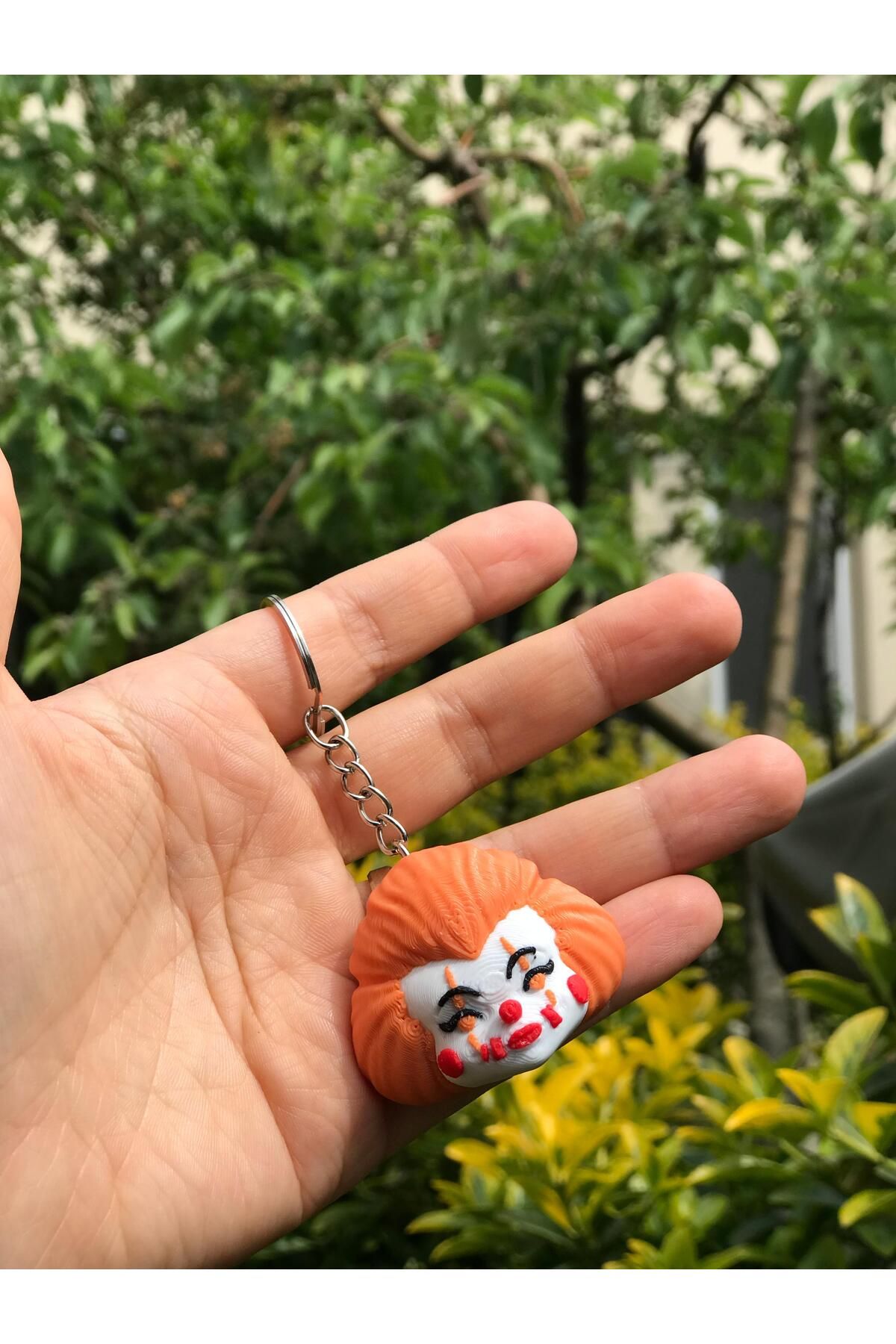 shop 3D Baskı Palyaço Figürlü Anahtarlık – El Yapımı Komik Tasarım
