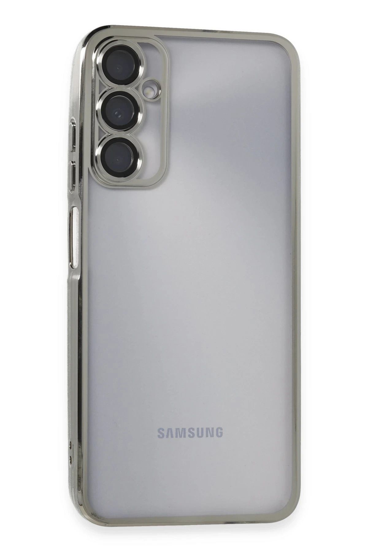 NewFace Samsung Galaxy A05S Kılıf Lensli Silikon - Gümüş JOJUA