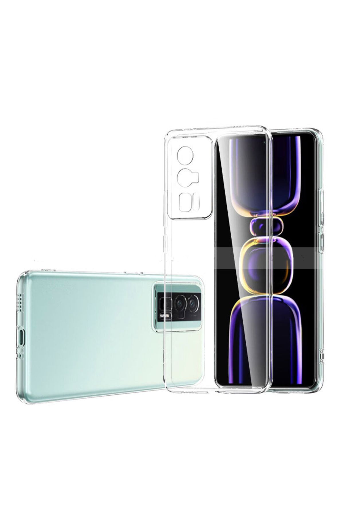 CaseArt Xiaomi Poco F5 Pro ile Uyumlu Kapak Kamera Korumalı Süper Silikon Şeffaf Kılıf