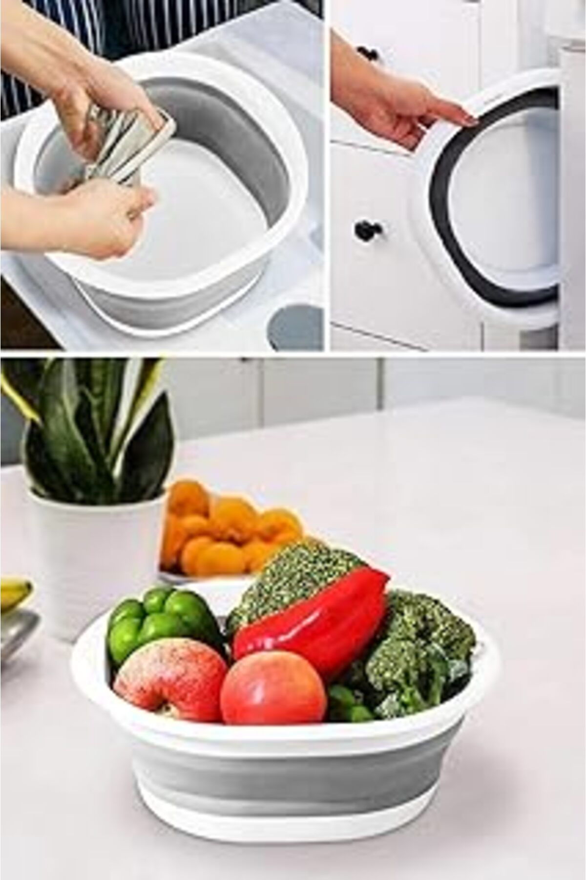 karadağsb Deconox Akordiyonlu Katlanabilir Badya Leğen 5 Litre - Katlanabilir Yer Kaplamayan Badya Ve Leğen