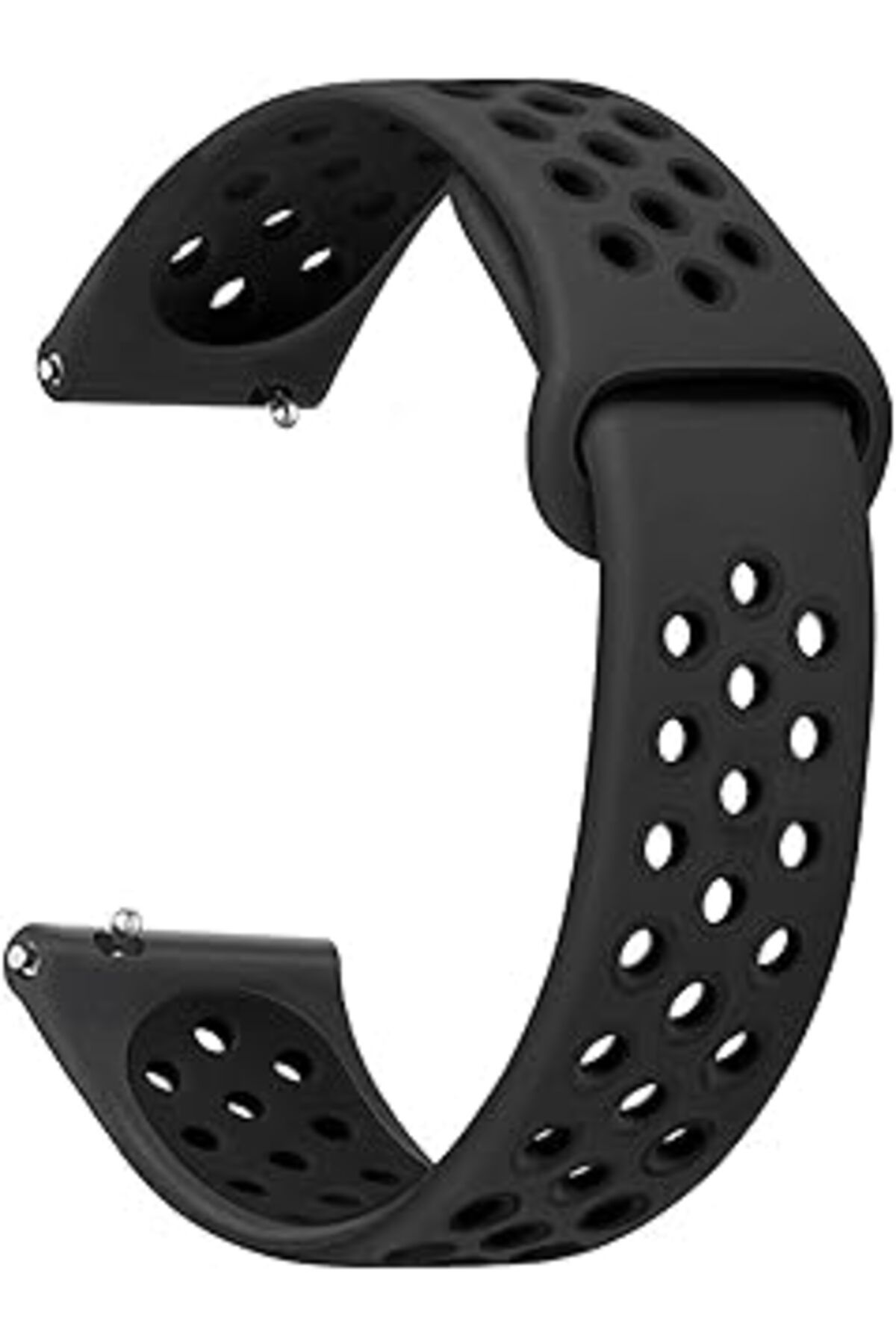 karadağsb Microsonic Samsung Galaxy Watch Active 2 44Mm Için Kordon Rainbow Sport Band Siyah