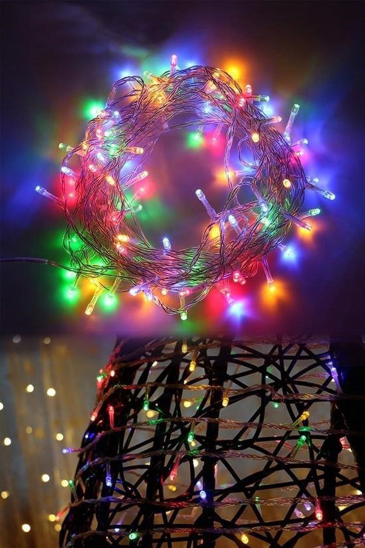 tedaks 10 Metre 100 Ledli 8 Fonksiyonlu Karışık Renkli RGB Led Lamba