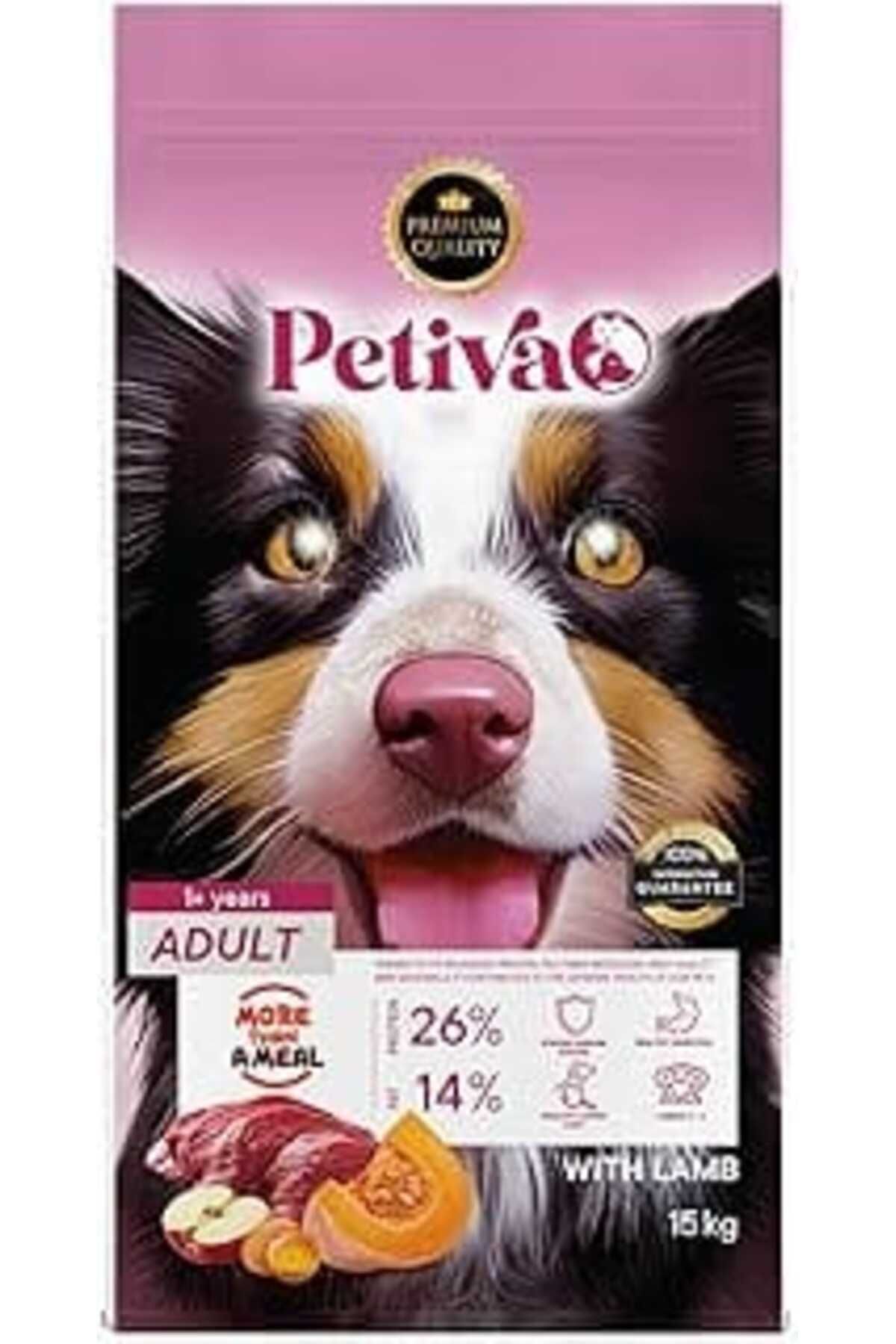 Mu Art Petiva Yetişkin Köpekler İçin Kuzu Etli Kuru Köpek Maması (15 Kg, Kuzu)(Geri Iadesi Yoktur)