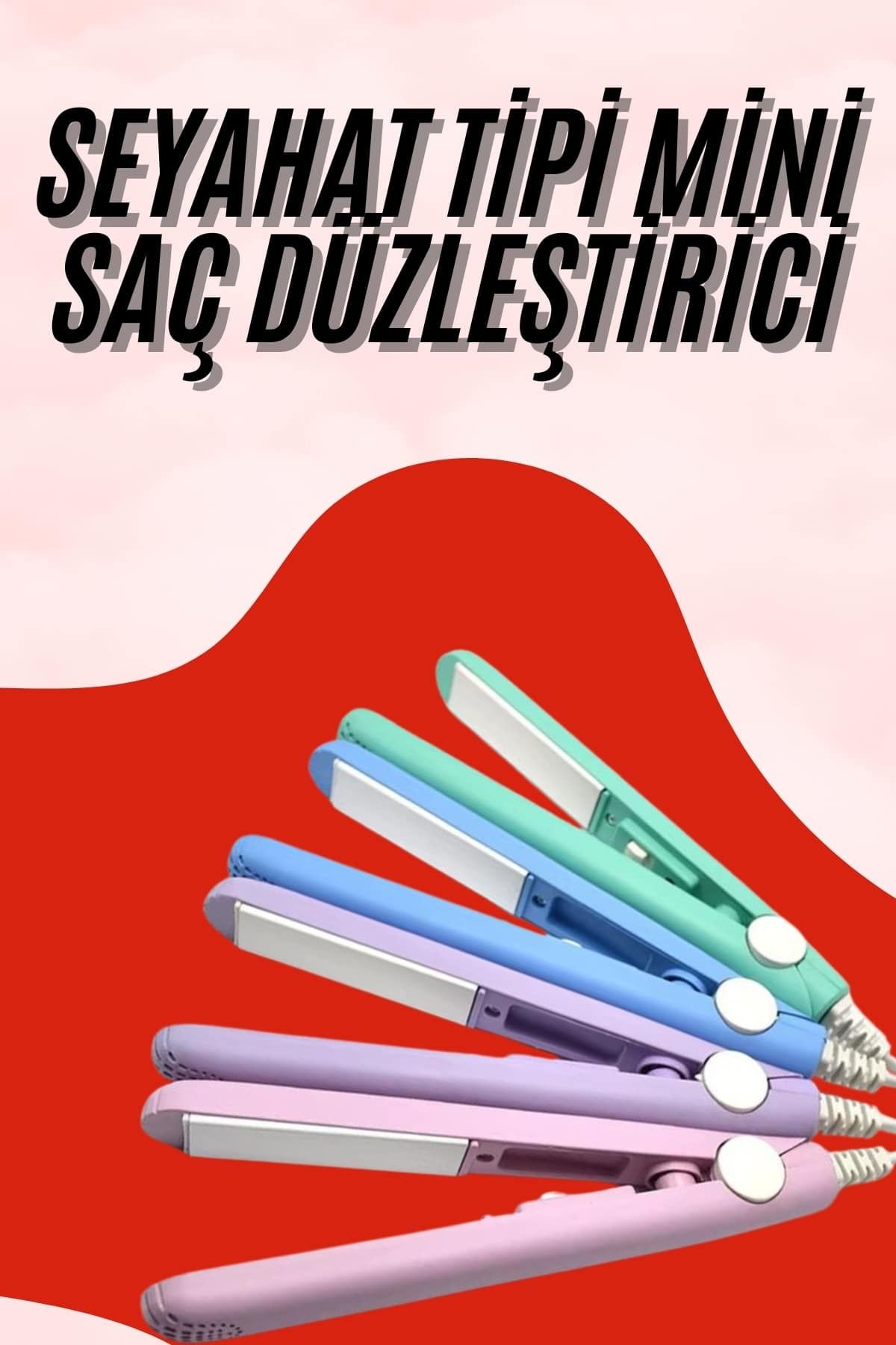 esey ticaret Seyahat Tipi Taşınabilir Saç Düzleştirici Saç Şekillendirici Yüksek Isı Ayarlı