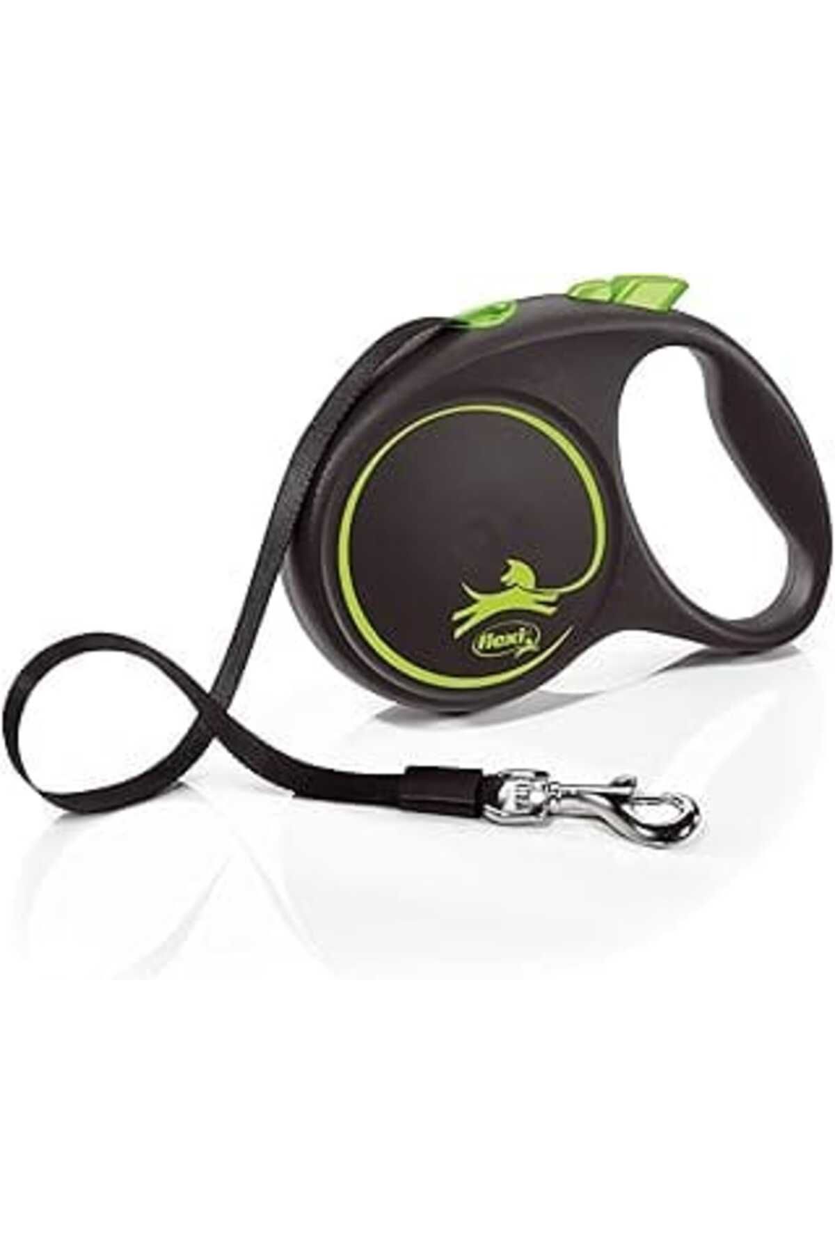 Mu Art Flexi Black Design L Beden Yeşil 5Mt Şerit Tasma