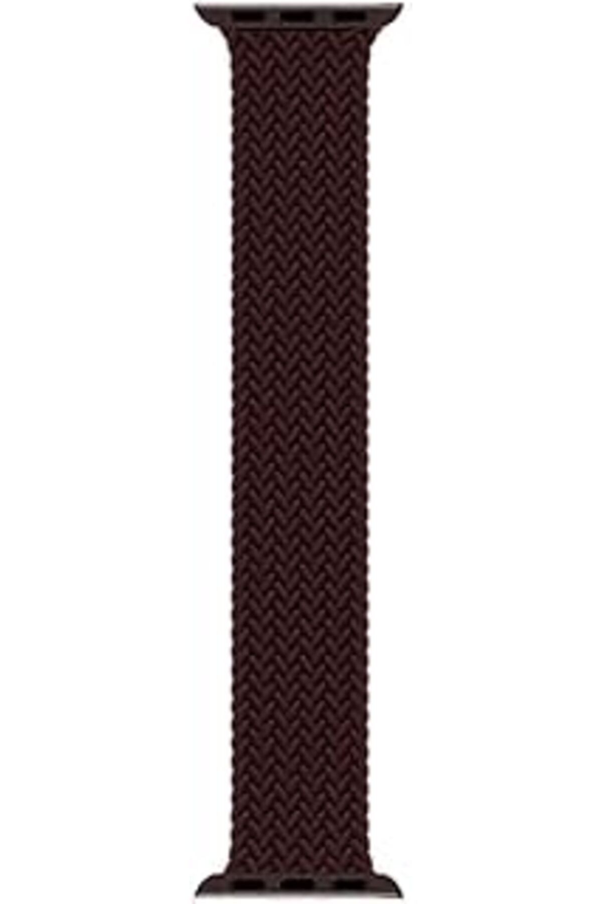 NZM TİCARET Microsonic Apple Watch Series 5 44Mm Için Kordon, (Medium Size, 147Mm) Braided Tek İlmik Kayış Koyu