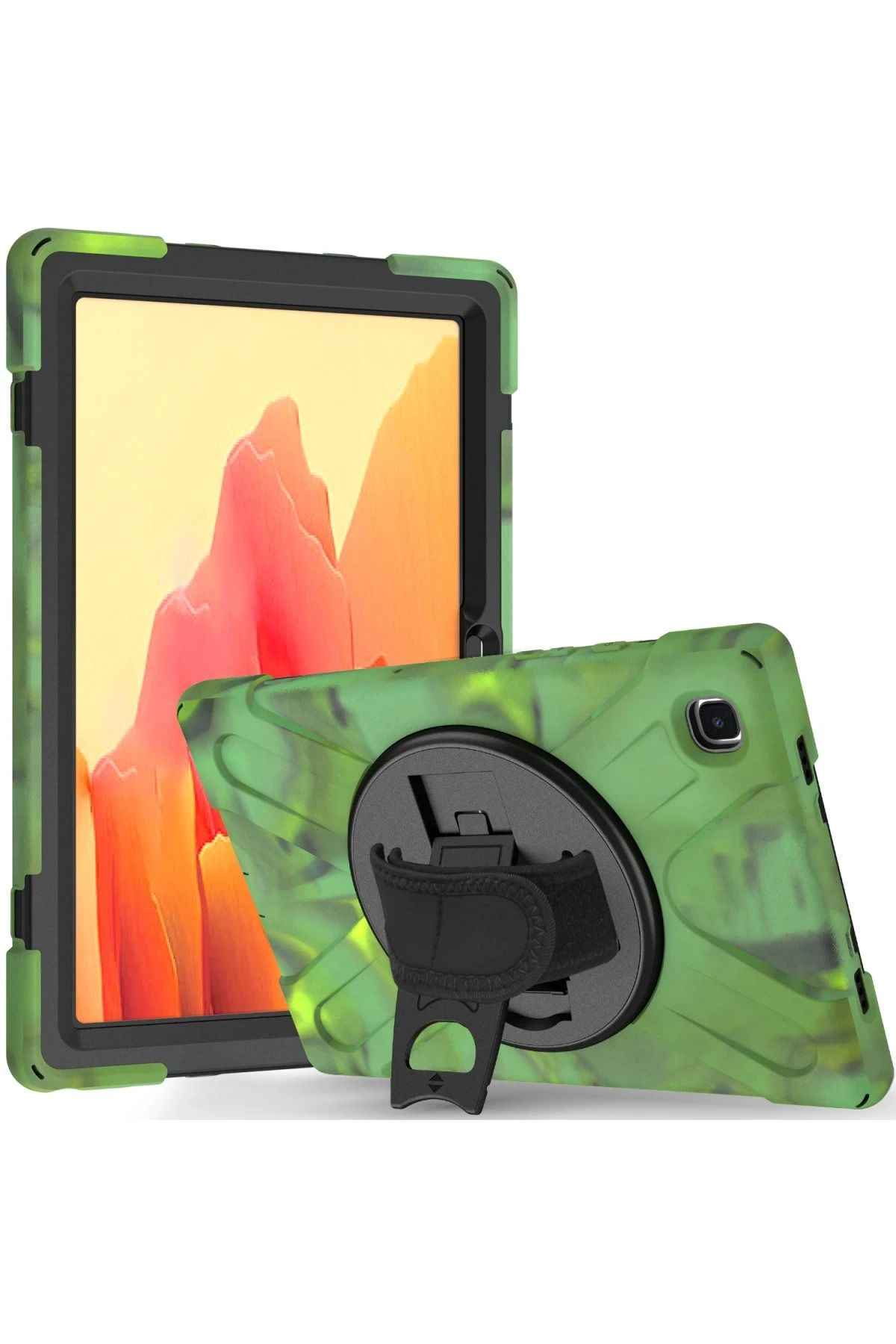 NewFace Samsung Galaxy T220 Tab A7 Lite 8.7 Kılıf Amazing Tablet Kapak - Kamuflaj BSTMY
