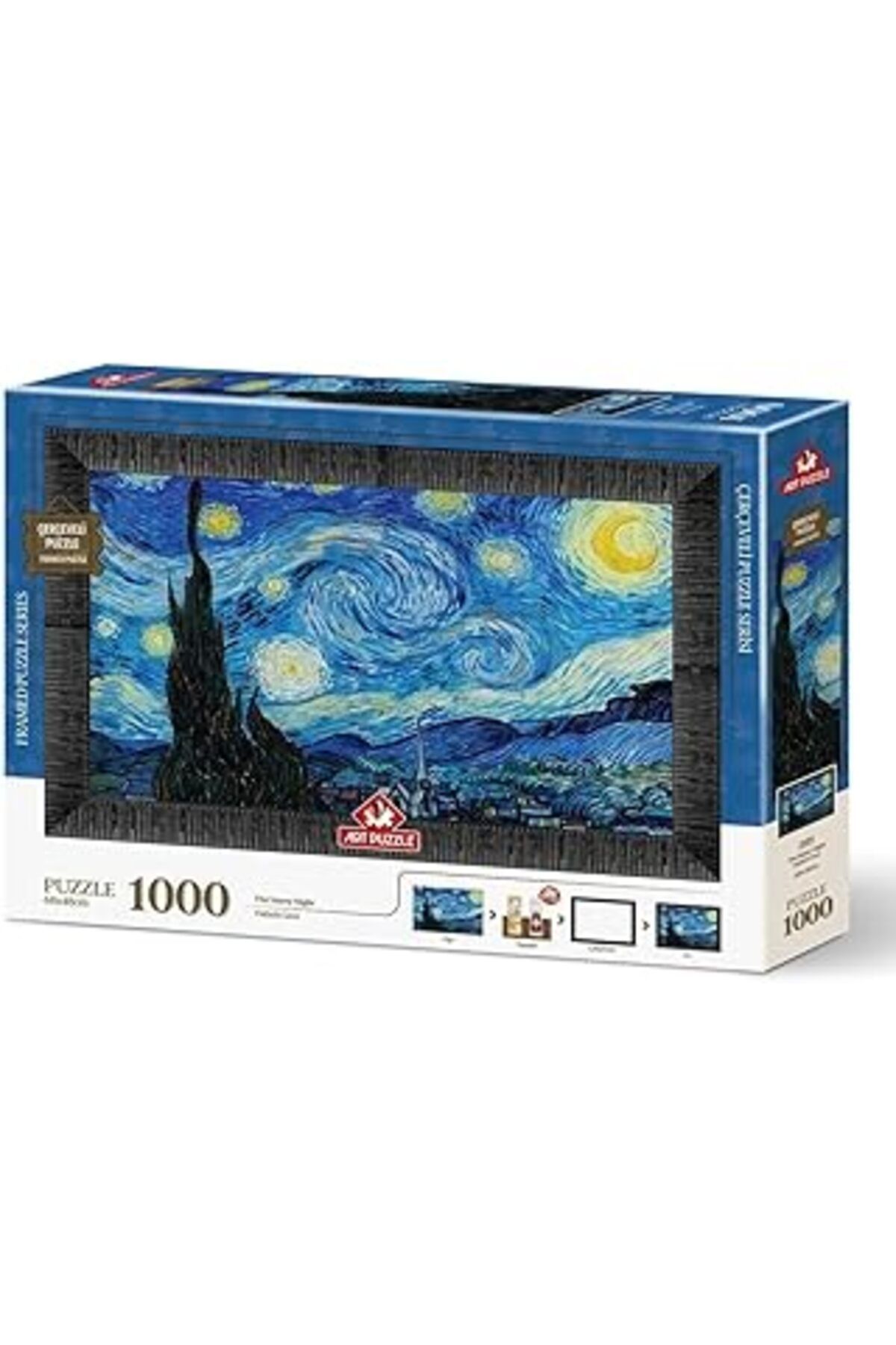 karadağsb Art Puzzle Yıldızlı Gece 1000 Parça Çerçeveli Puzzle