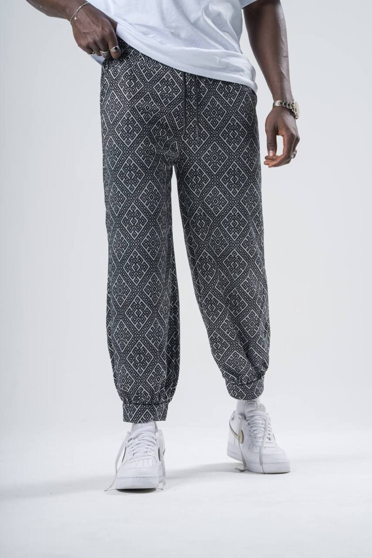 SUPERBLUE Unisex Desenli Jogger Spor Pantolon