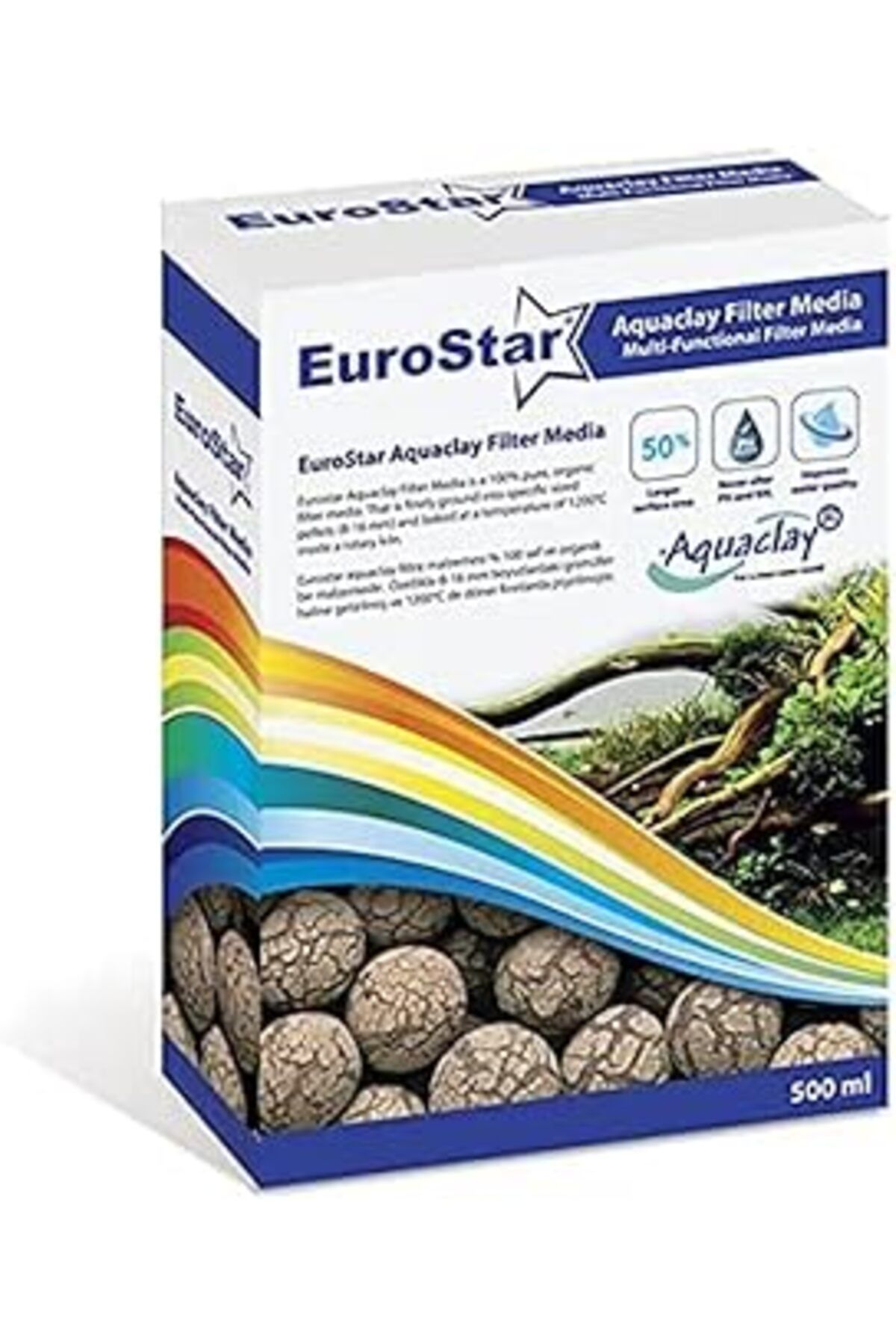 Pazarcan Eurostar Aquaclay Biyolojik Filtre Malzemesi 500 Ml