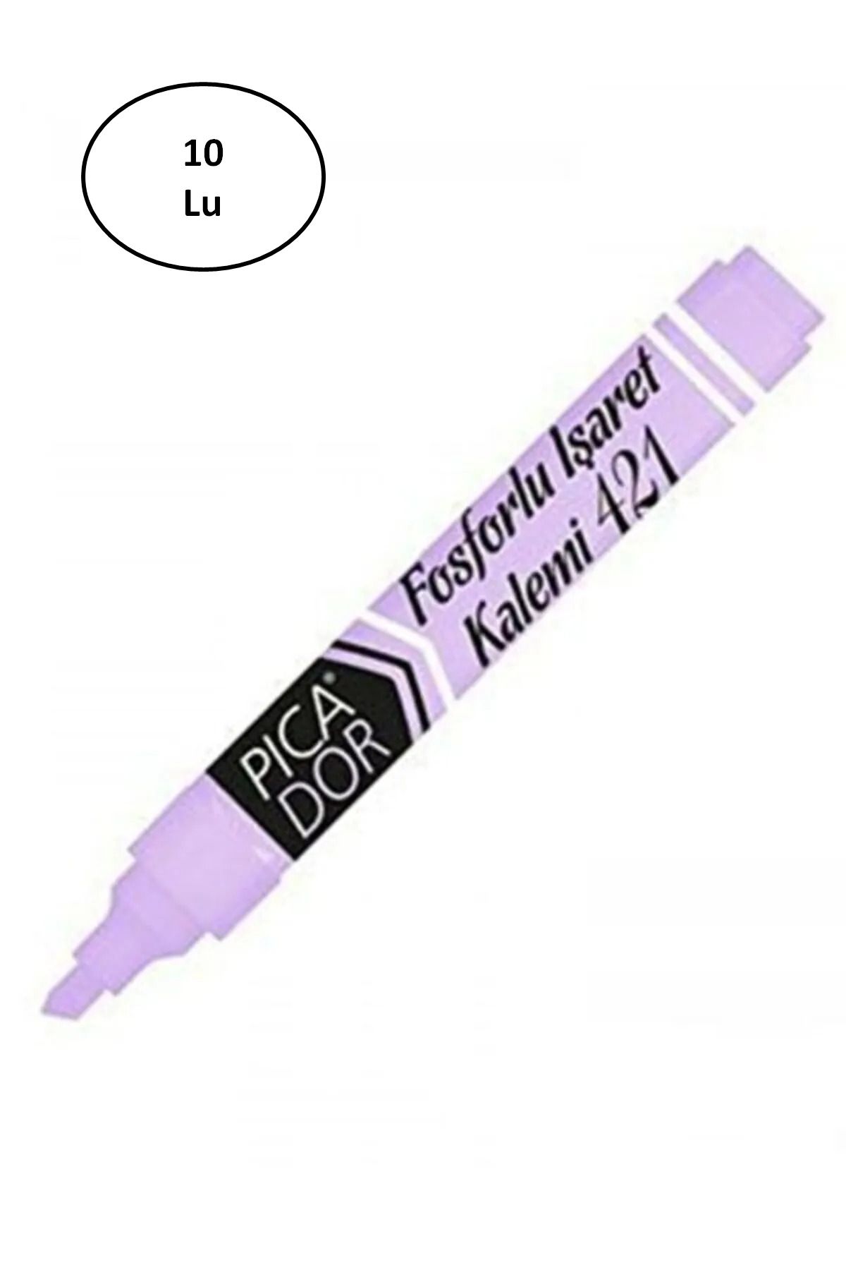 Mu Art Picatack Fosforlu Kalem Pastel Mor 441 - 10'Lu