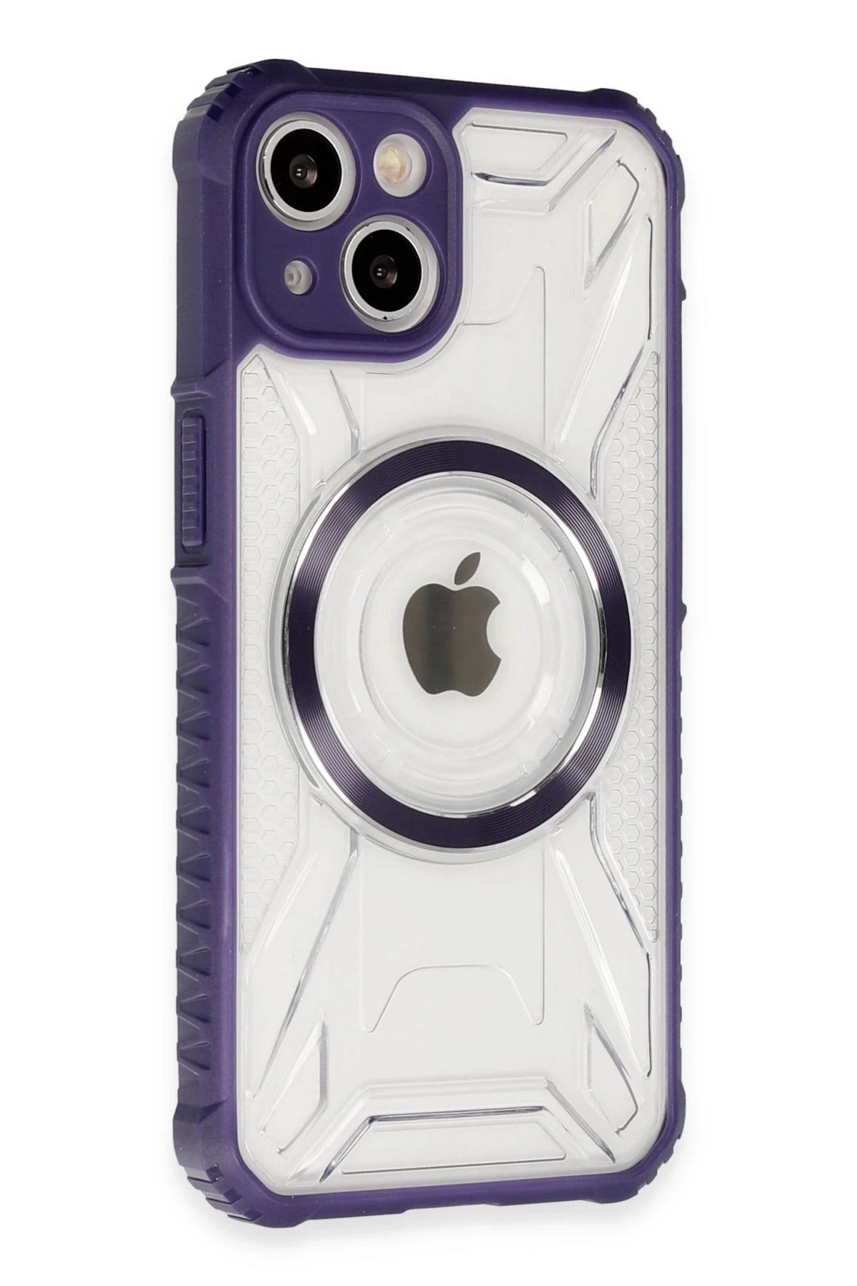 NewFace iPhone 14 Kılıf Prag Magneticsafe Kapak - Derin Mor LZWDR