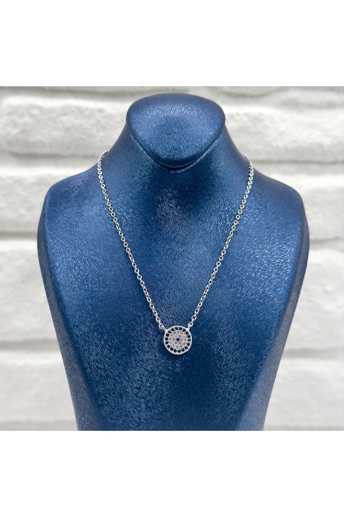 Livora Jewelry Minik Nazar Boncuğu Günlük Gümüş Kolye