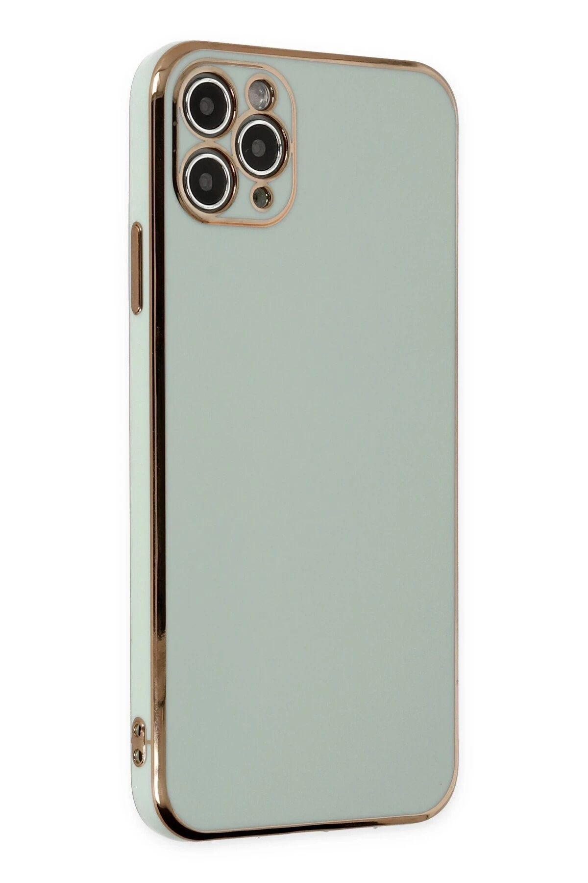 NewFace iPhone 11 Pro Max Kılıf Volet Silikon - Açık Yeşil HNZRN