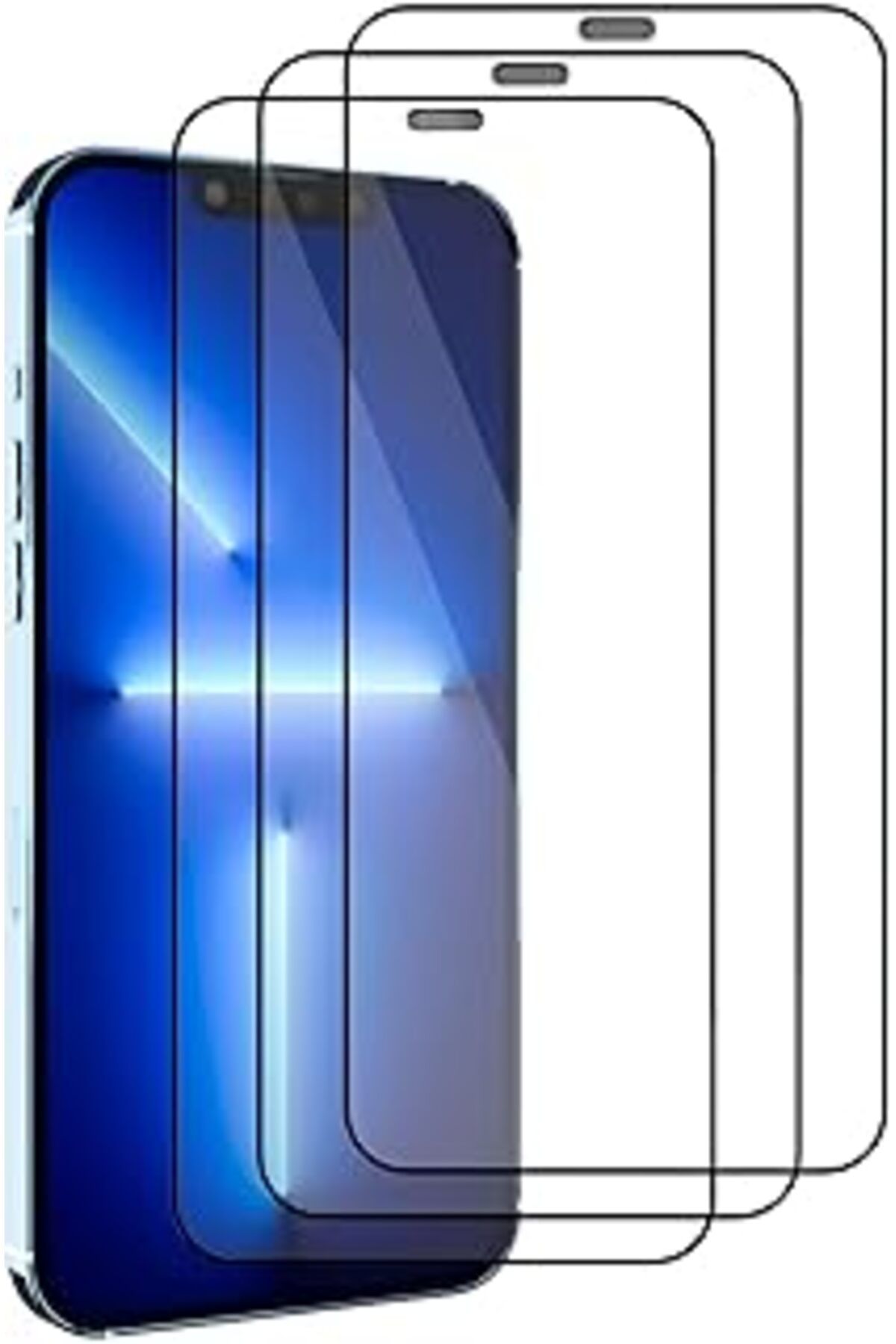 Pazarcan Bause 3Lü Paket - Iphone 13 Pro Max Uyumlu Dust-Proof Toz Geçirmez Temperli Ekran Koruyucu Cam (Iph