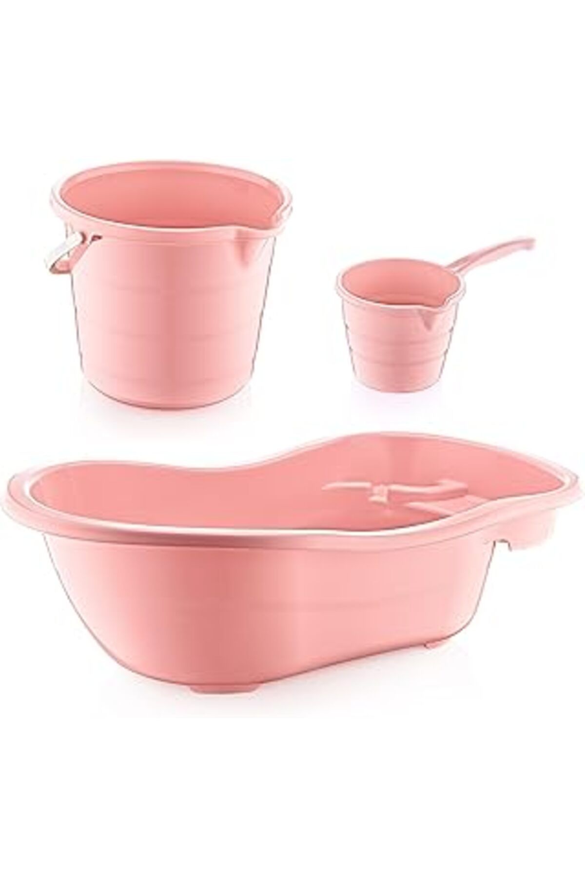 Mu Art Smartware Fiore 3'Lü Bebek Banyo Seti Pembe - Pembe, Çok Amaçlı Bebek Banyo Seti, Sağlığa Zararsız,
