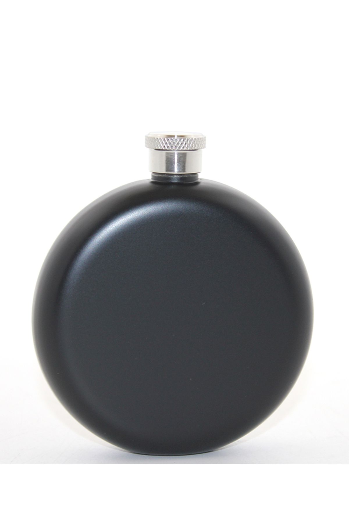 CHKK Paslanmaz Çelik Yuvarlak 5 Oz Tekli Matara Siyah Renk