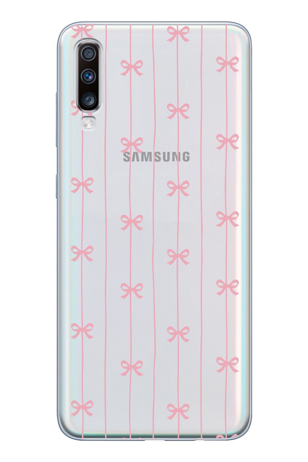 moonset Samsung Galaxy A70 Uyumlu Fiyonklar Tasarımlı Baskılı Şeffaf Telefon Kılıfı