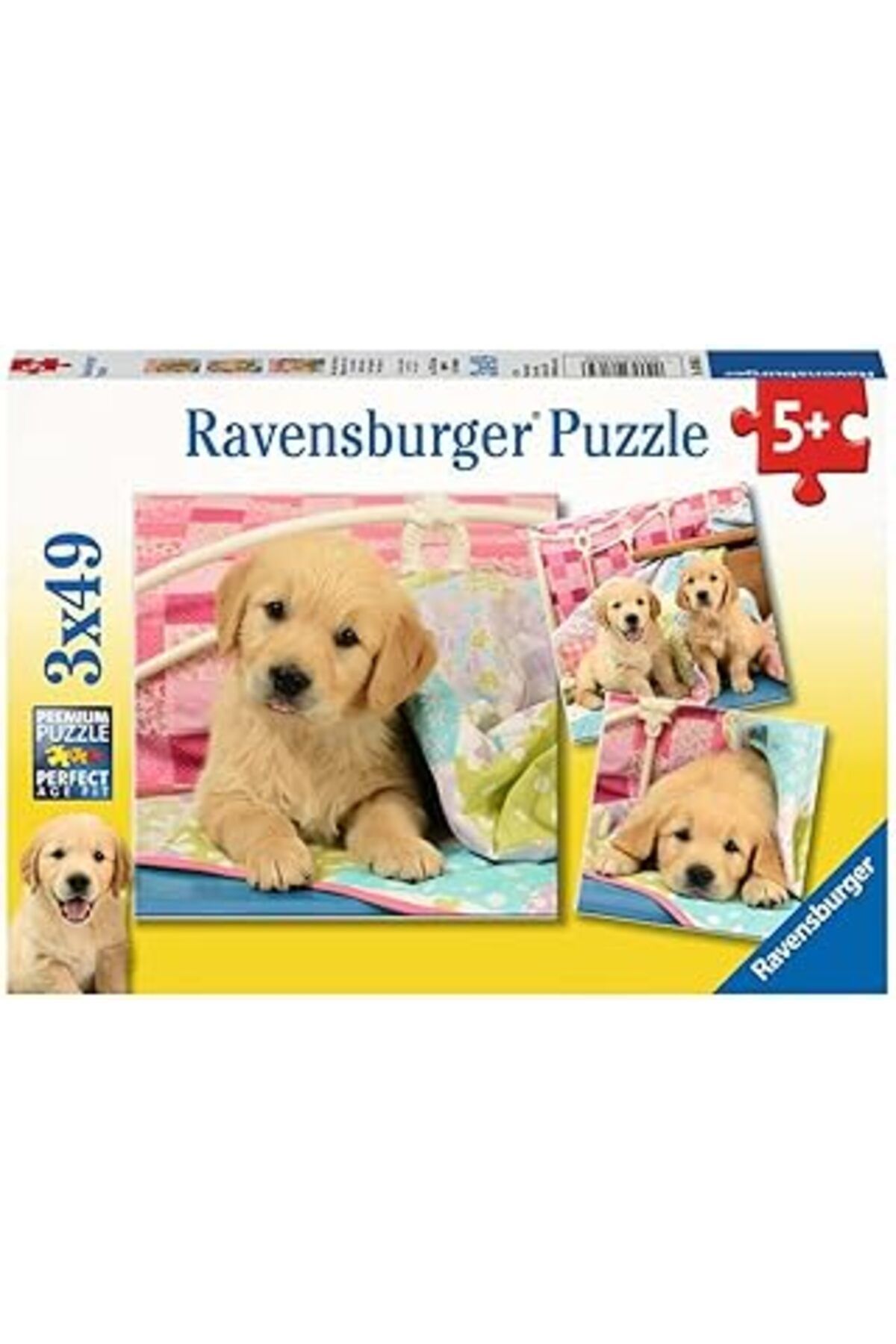 NZM TİCARET Ravensburger 3X49 Parça Puzzle Puppies Renkli 3+
