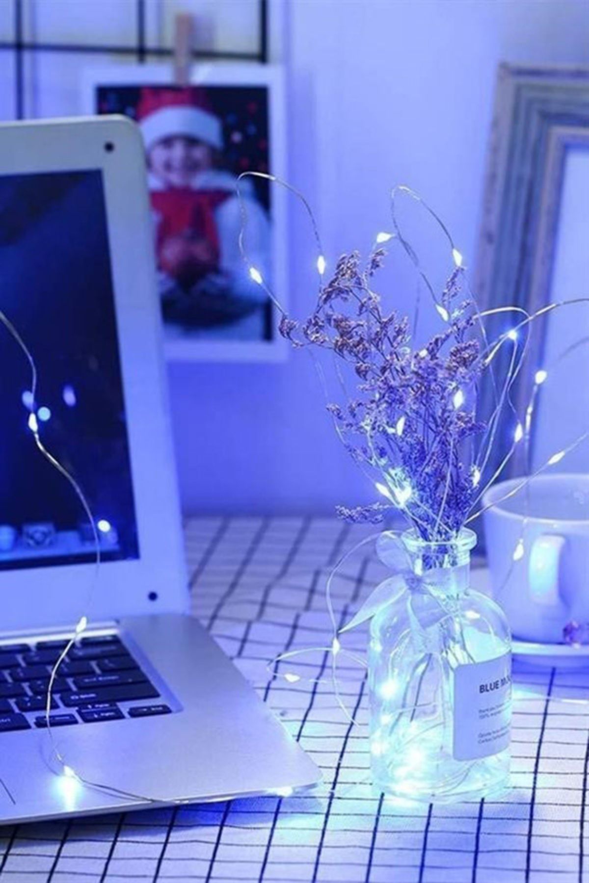 tedaks Pilli 5 metre Dekoratif Peri Led Beyaz Aydınlatma Süsleme Lambası