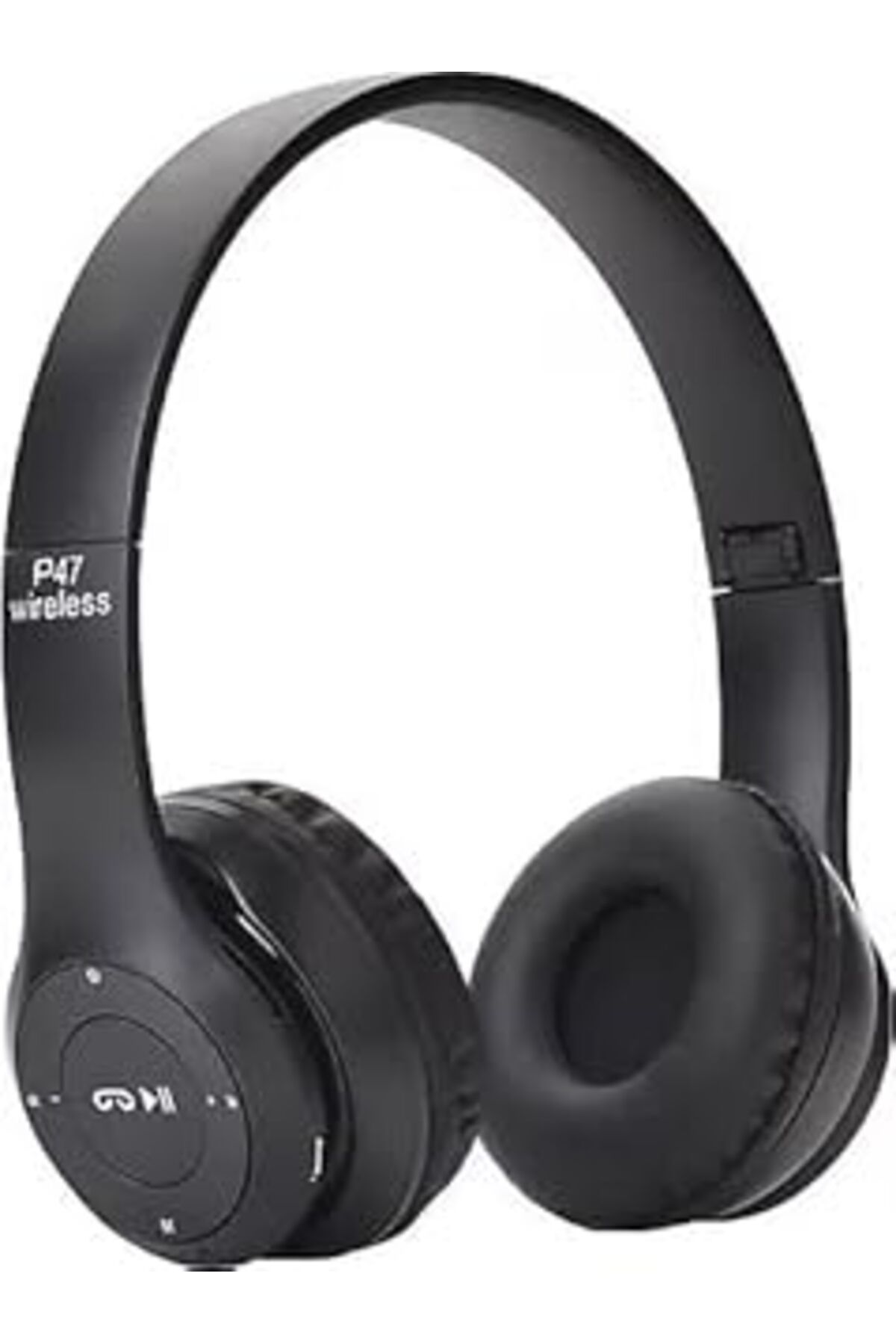 Mu Art Ahşap Heartz Kablosuz Katlanabilir Kulak Üstü Siyah Solo Kulaklik Wireless
