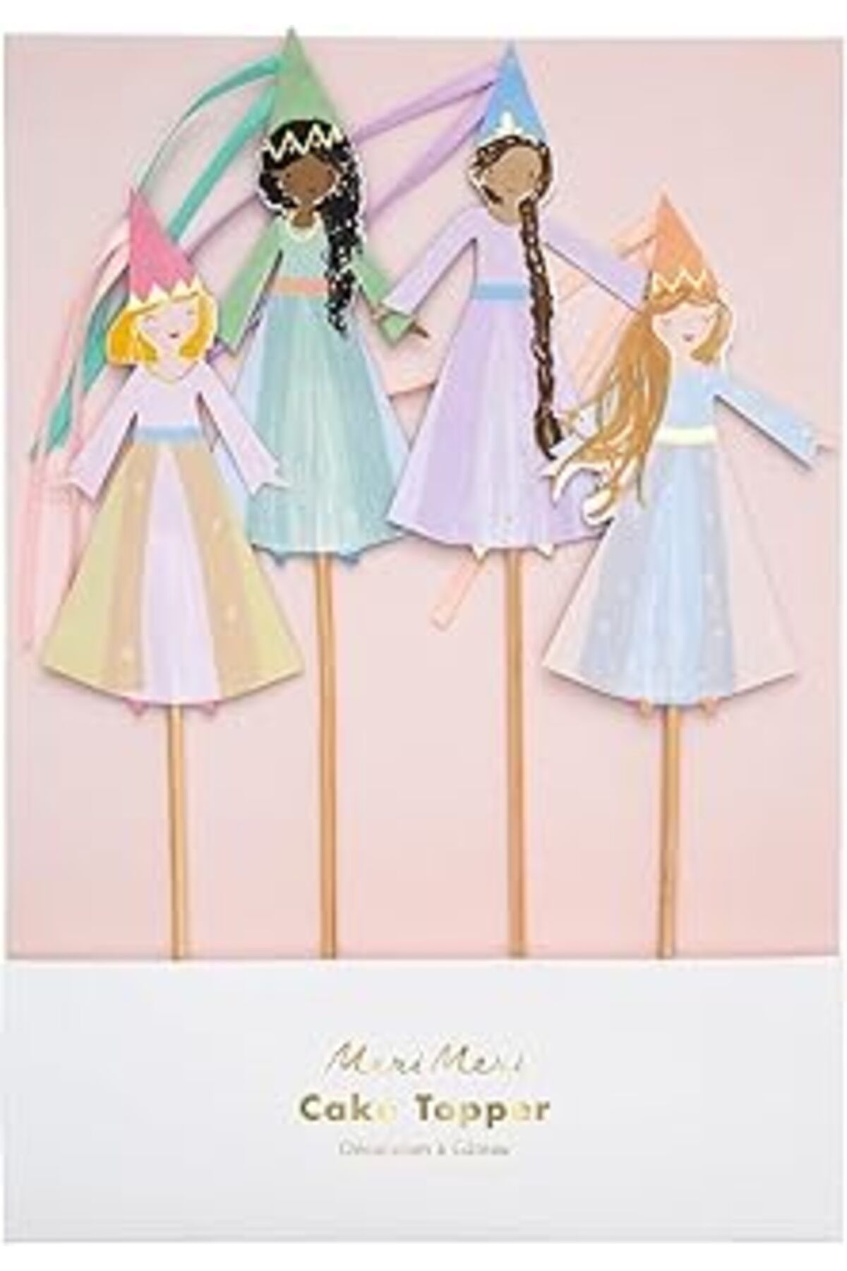 karadağsb Meri Meri Magical Princess Cake Toppers Büyülü Prenses Pasta Süsleri