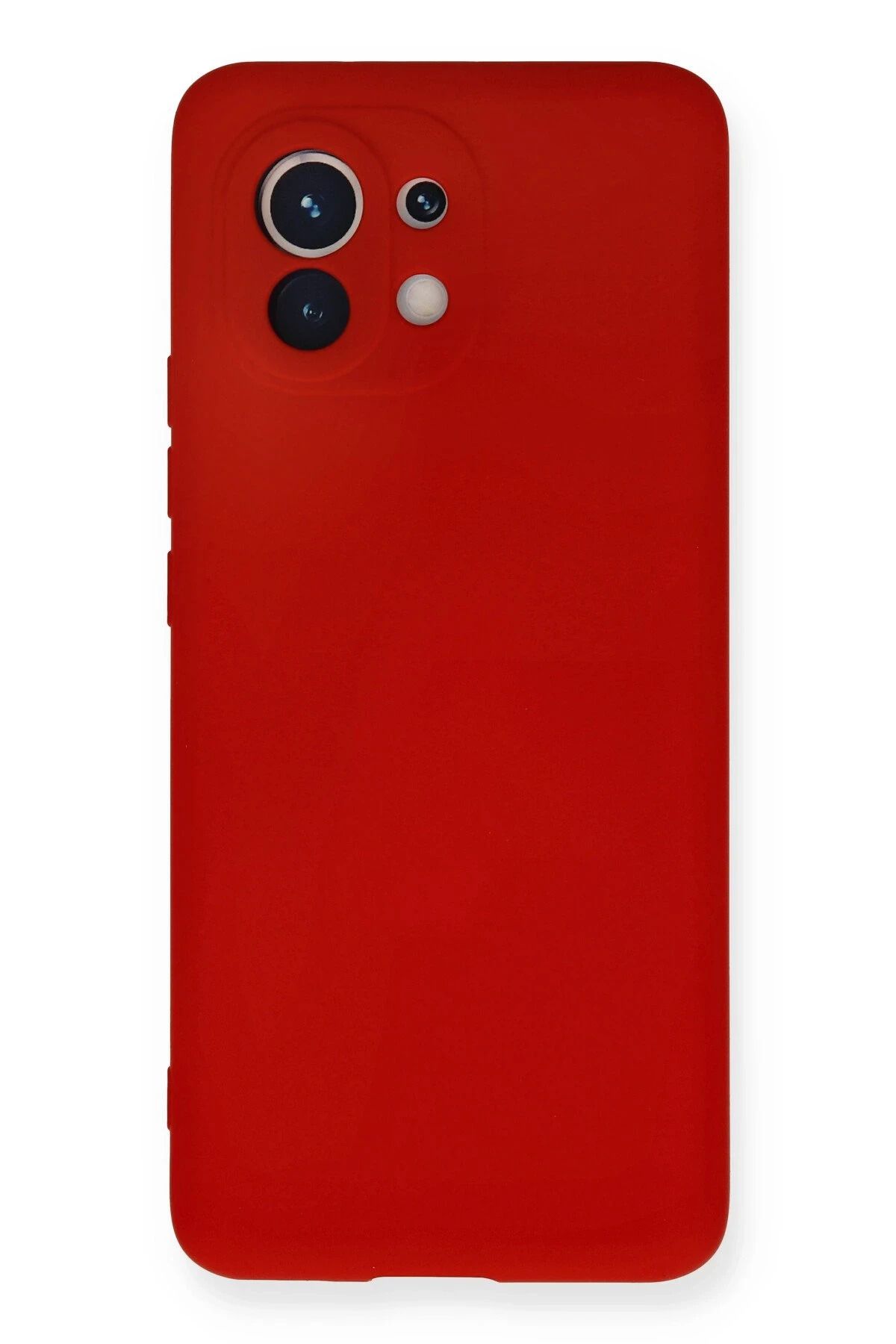 NewFace Xiaomi Mi 11 Uyumlu Kılıf Nano içi Kadife Silikon - Kırmızı HNZRN
