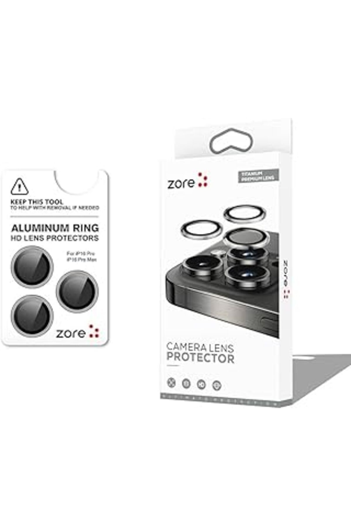 Hepta Collection Psr Aksesuar Zore Cl-12 Premium Safir Parmak İzi Bırakmayan Anti-Reflective Kamera Lens K Apple Iph