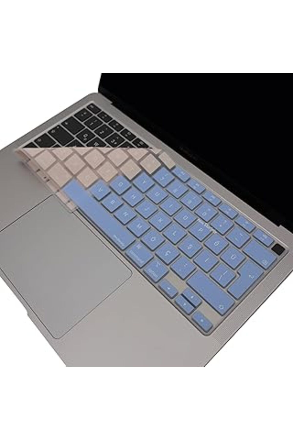 Mu Art Ahşap Mcstorey Macbook Air M1 13Inç Klavye Koruyucu (Türkçe Q) (Touchid'Li Air) A2179 A2337 Ile Uyumlu R.