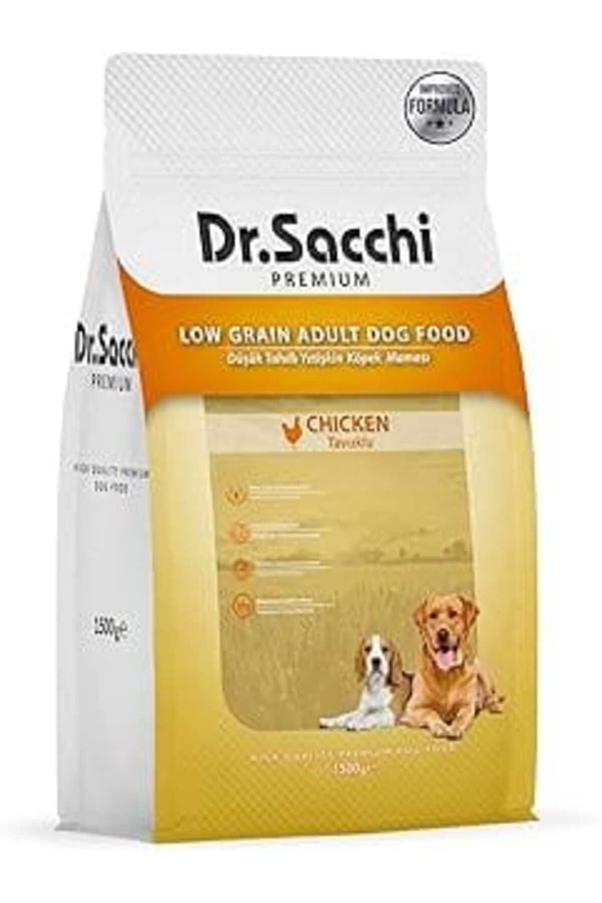 Mu Art Dr.Sacchi Premıum Düşük Tahıllı Tavuklu Yetişkin Köpek Maması 1,5 Kg