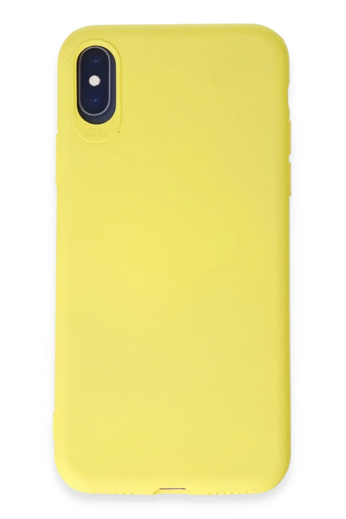 NewFace iPhone X Kılıf First Silikon - Sarı HNZRN