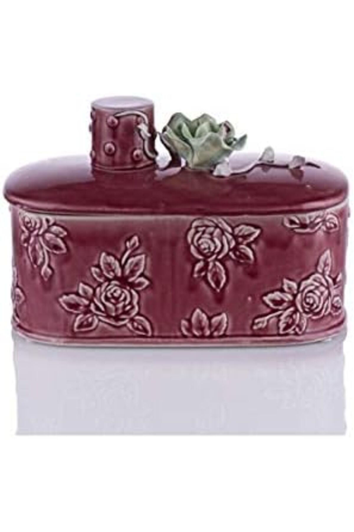 STOREMAX nslmshop Kapağı Çiçekli Yatay Bordo Kutu Life Store 1037065