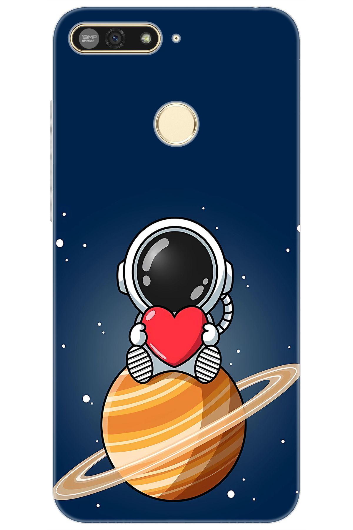 Ceppare Honor 7A (AUM-L29) Uyumlu Kılıf Desen Baskılı Silikon Astronot STK:697 CP-VoyFbWK