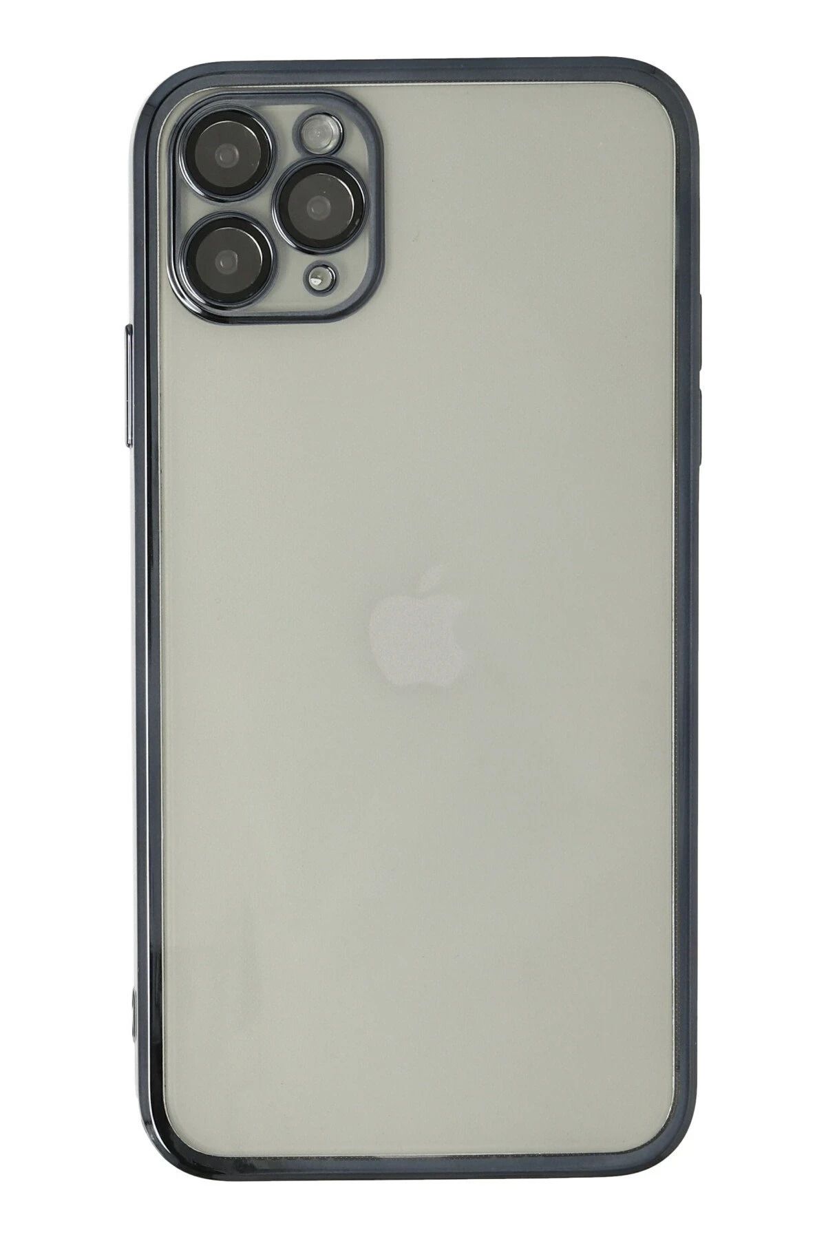 NewFace iPhone 11 Pro Max Kılıf Lensli Silikon - Siyah JOJUA
