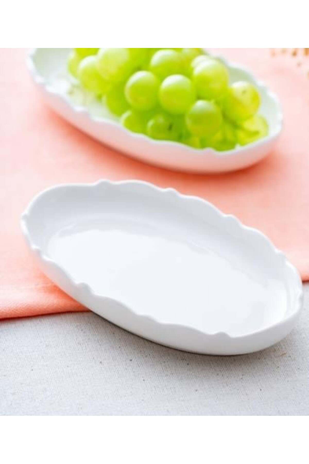 şirin eşyalarım 6 Lı Nirvana Porselen Oval Tabak - 15 cm