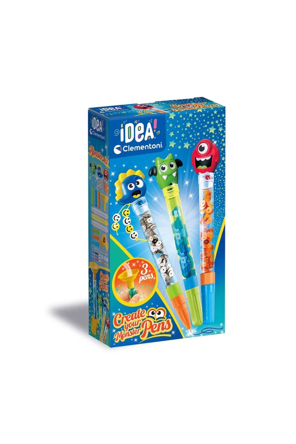 Clementoni Çocuk 18828 Idea Clemetoni - Mini Kalem Laboratuvarı - Canavarlar