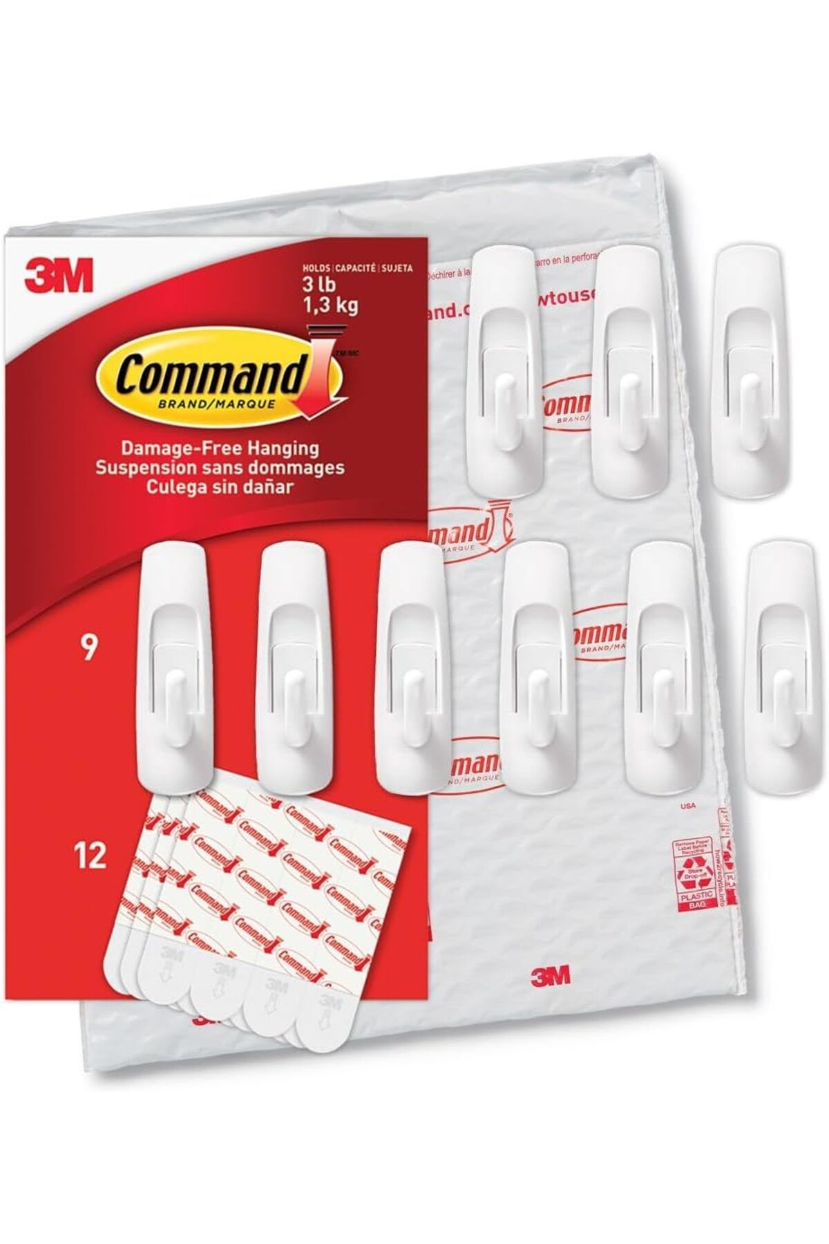 STOREMAX nffashopm 001-9NA çok amaçlı kanca, orta boy, beyaz, orta boy storestarx 1051353