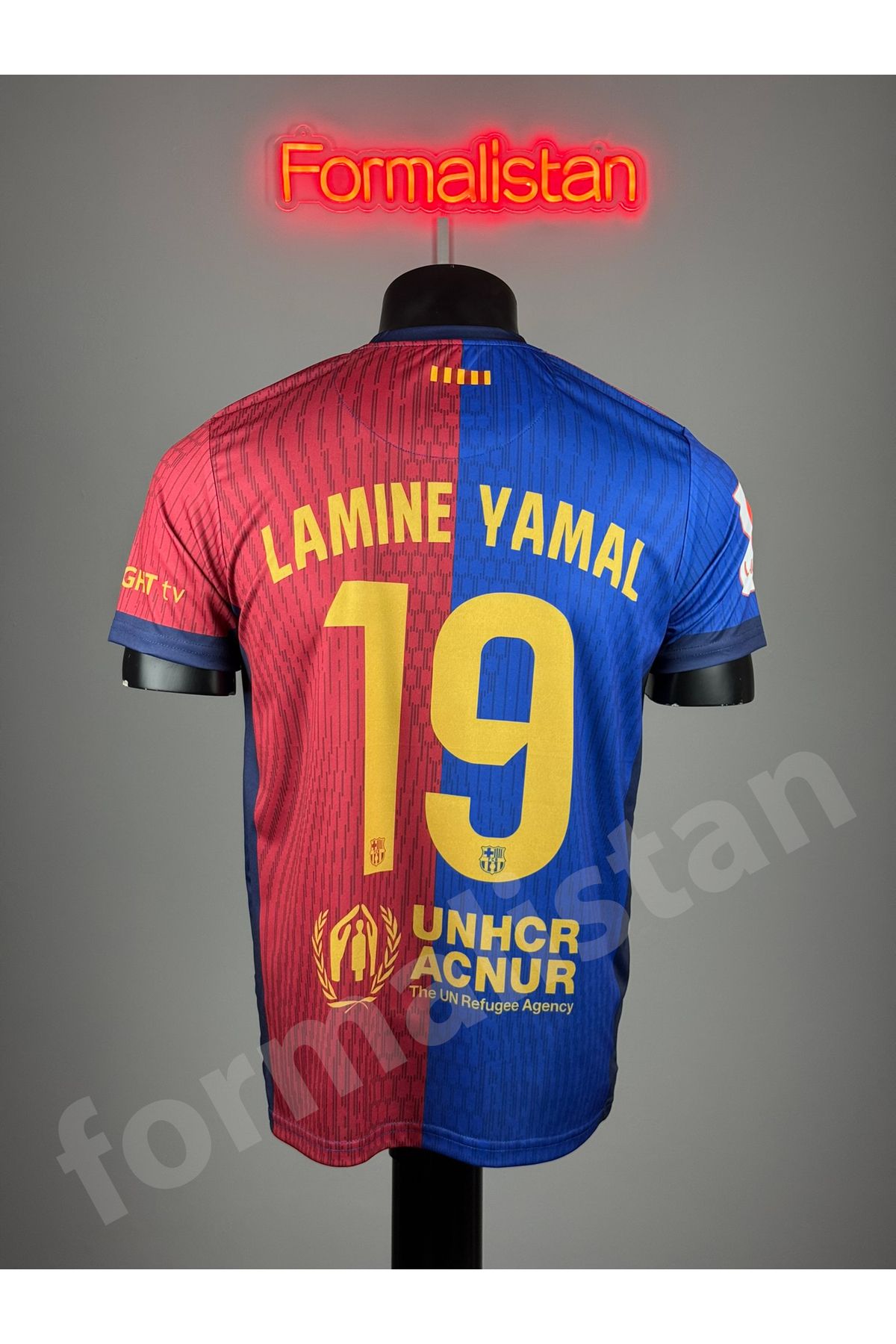 Quaxram Barce.lona Lâmıne Yamal Takım Futbol Forması - Bordo Mavi
