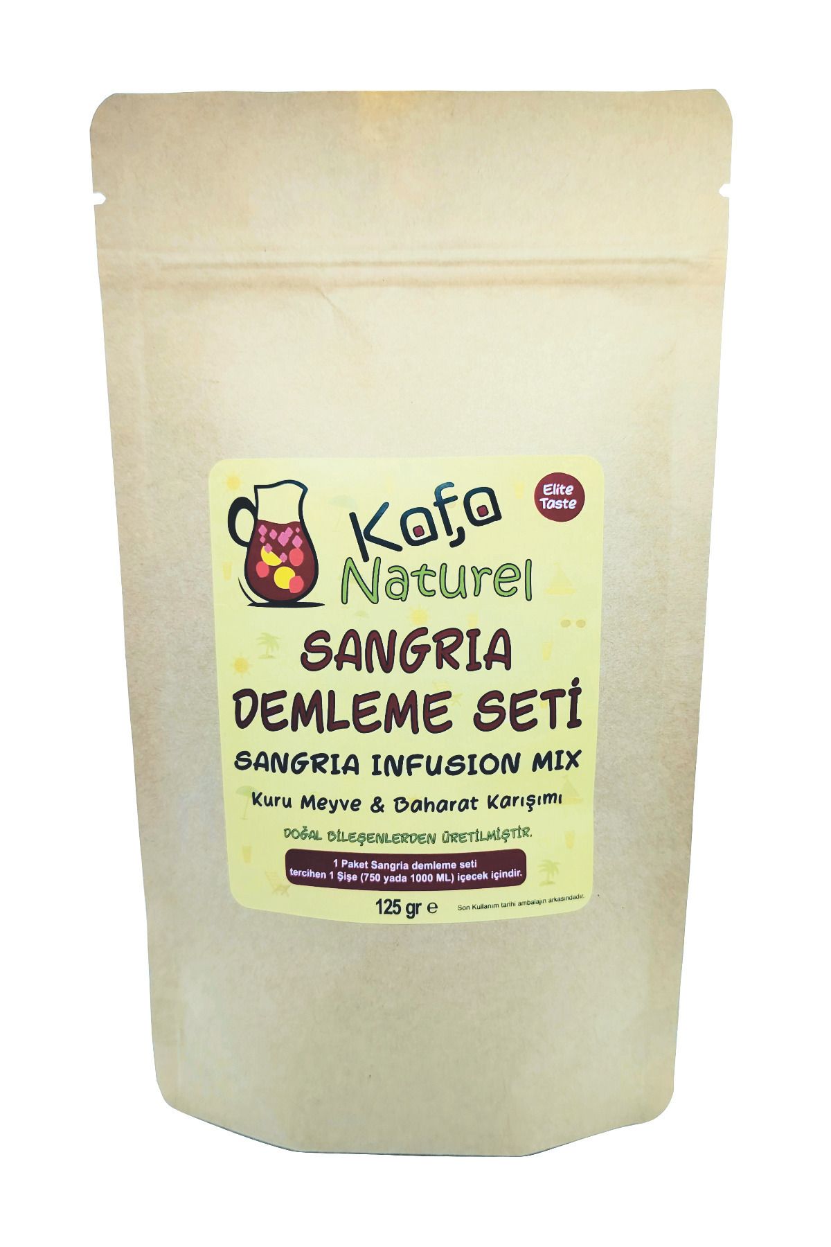 kafa naturel Sangria Kokteyl Yapım Seti 125 gr Soğuk & Sıcak Şarap Demleme Kiti