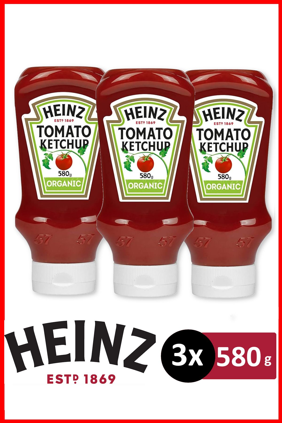 Heinz Organik Ketçap 580 gr x 3 Adet