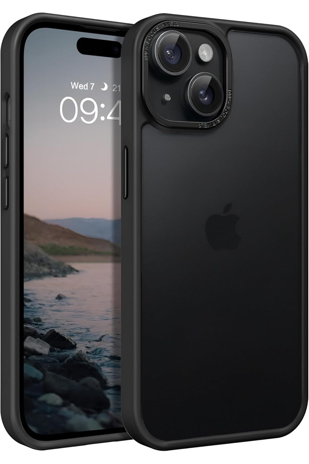 STOREMAX htpshopmx iphone 15 için Mat Hybrid Materyal Metal Kamera Korumalı ve Metal Tuş Takımlı Ultra G