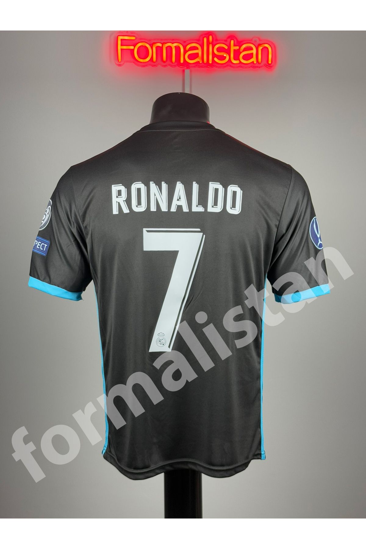 Quaxram Rê.al-Mâdrid Ronaldo 2017 Futbol Forması - Siyah